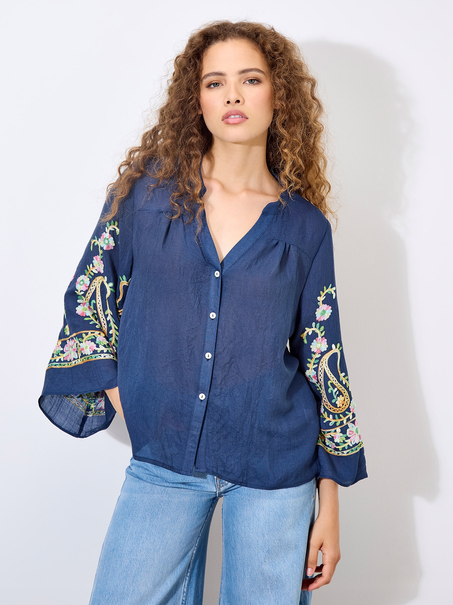 Apricot Druckbluse »Bluse« mit Glockenärmeln