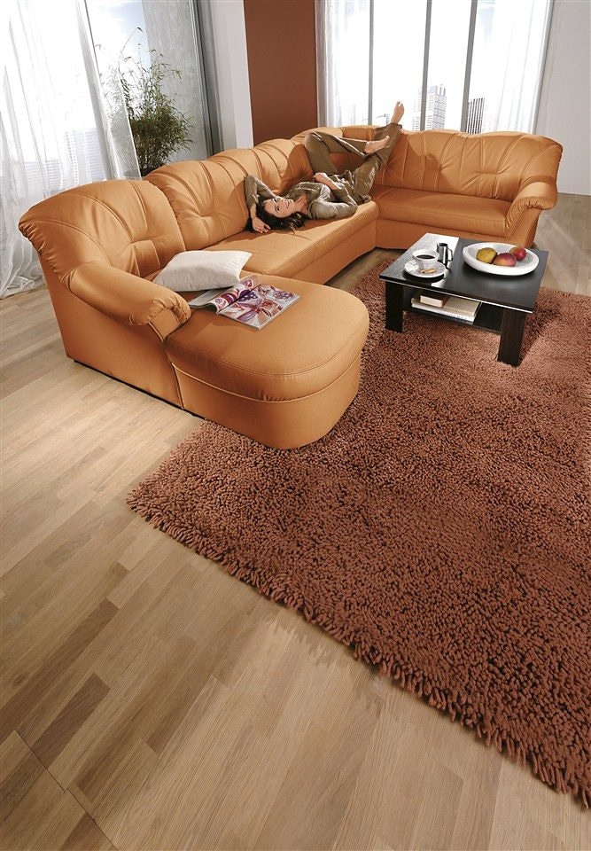 DOMO collection Wohnlandschaft »Papenburg, zeitlose Rückensteppung, elegante Formensprache, U-Form«, in großer Farbvielfalt, wahlweise mit Bettfunktion