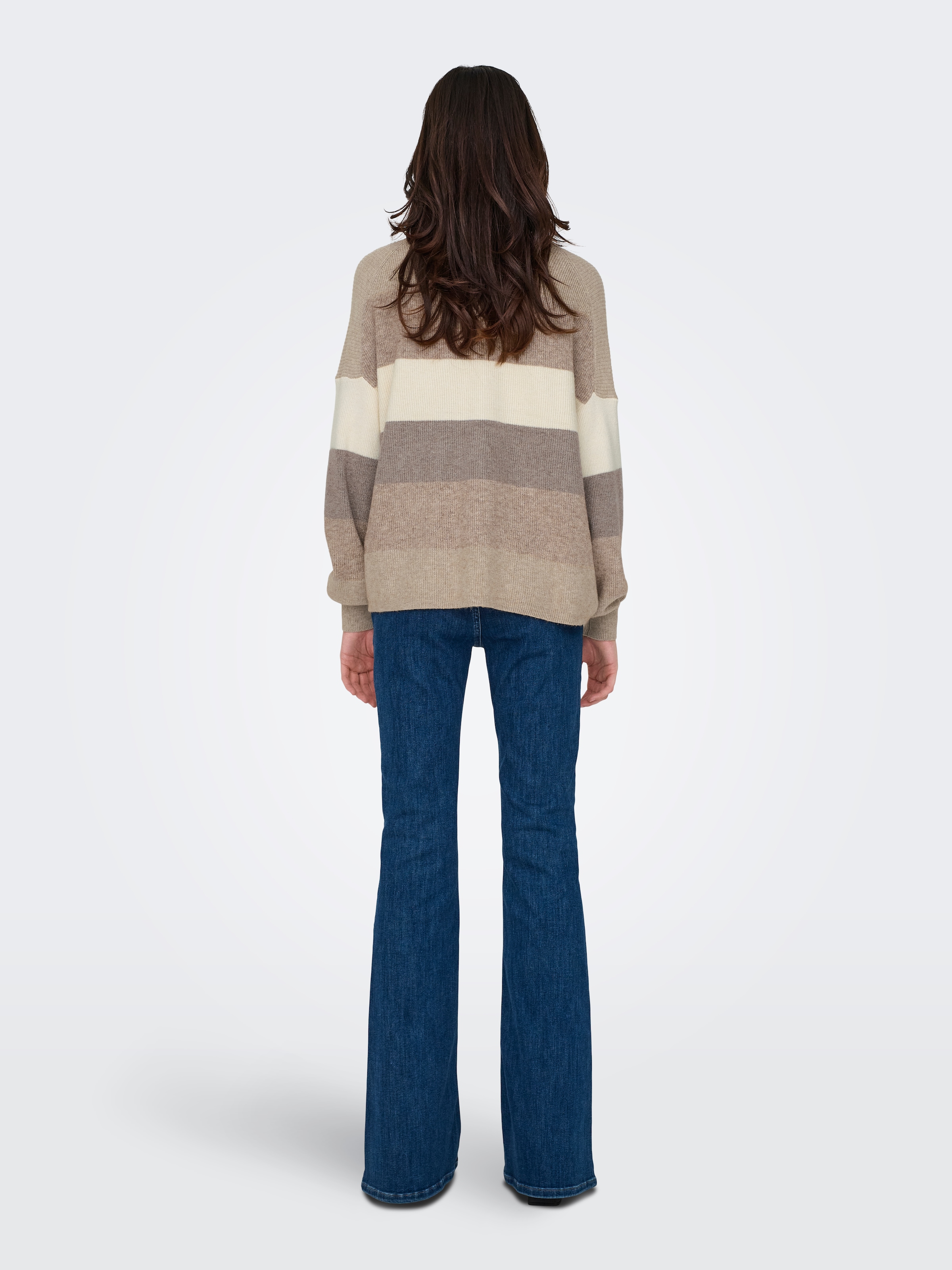ONLY Strickpullover »ONLATIA L/S STRIPE PULLOVER KNT NOOS«, mit dem auffälligen Streifenmuster
