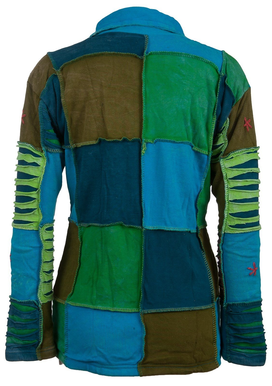 DEPROC Active Fleecejacke »Patchwork FLOWER POWER MC«