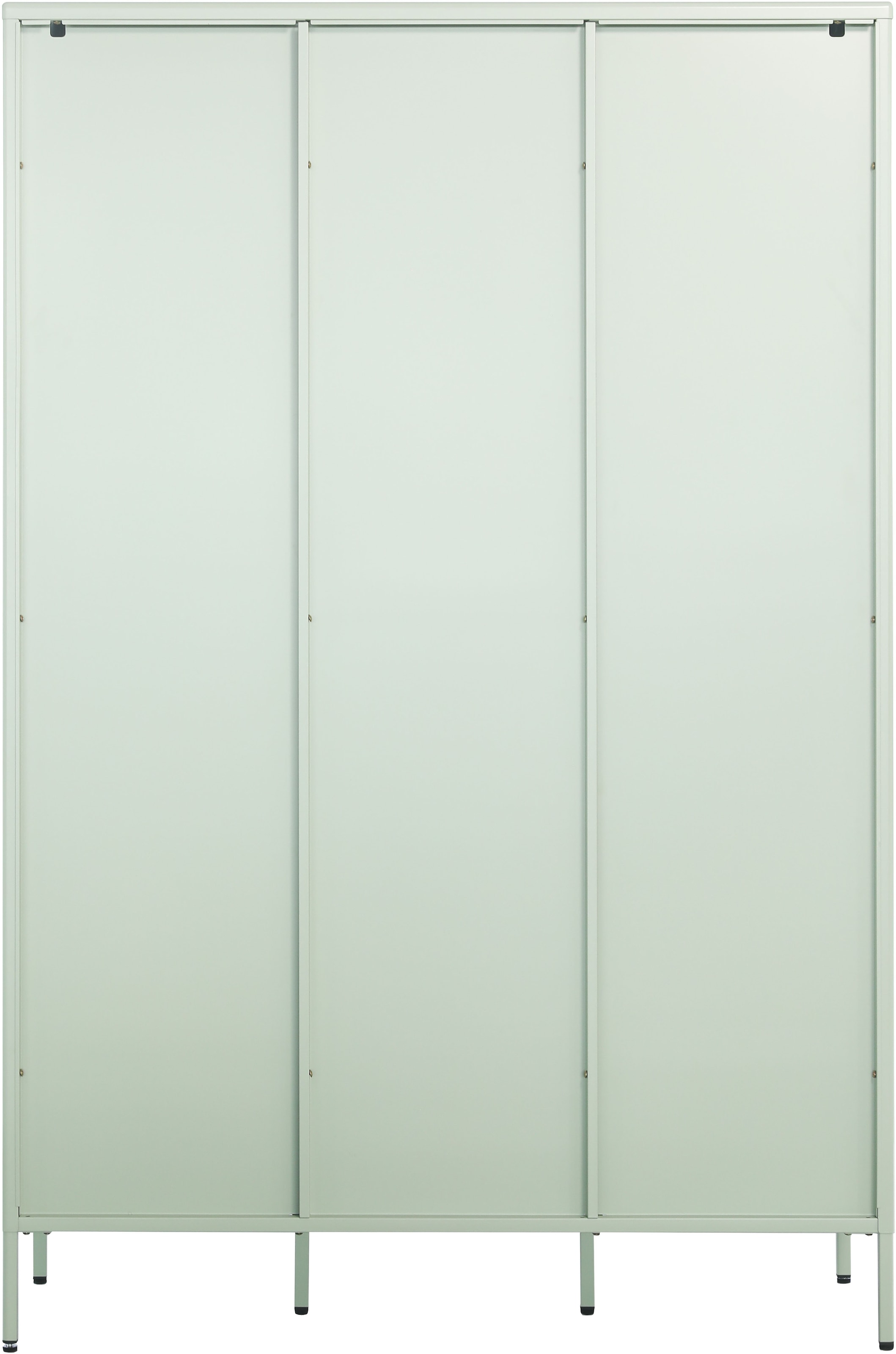 OTTO home Kleiderschrank »GERRON Kleiderschrank Metallschrank Spind« Schlafzimmerschrank mit 3 Türen , grün salbei, Breite 120cm