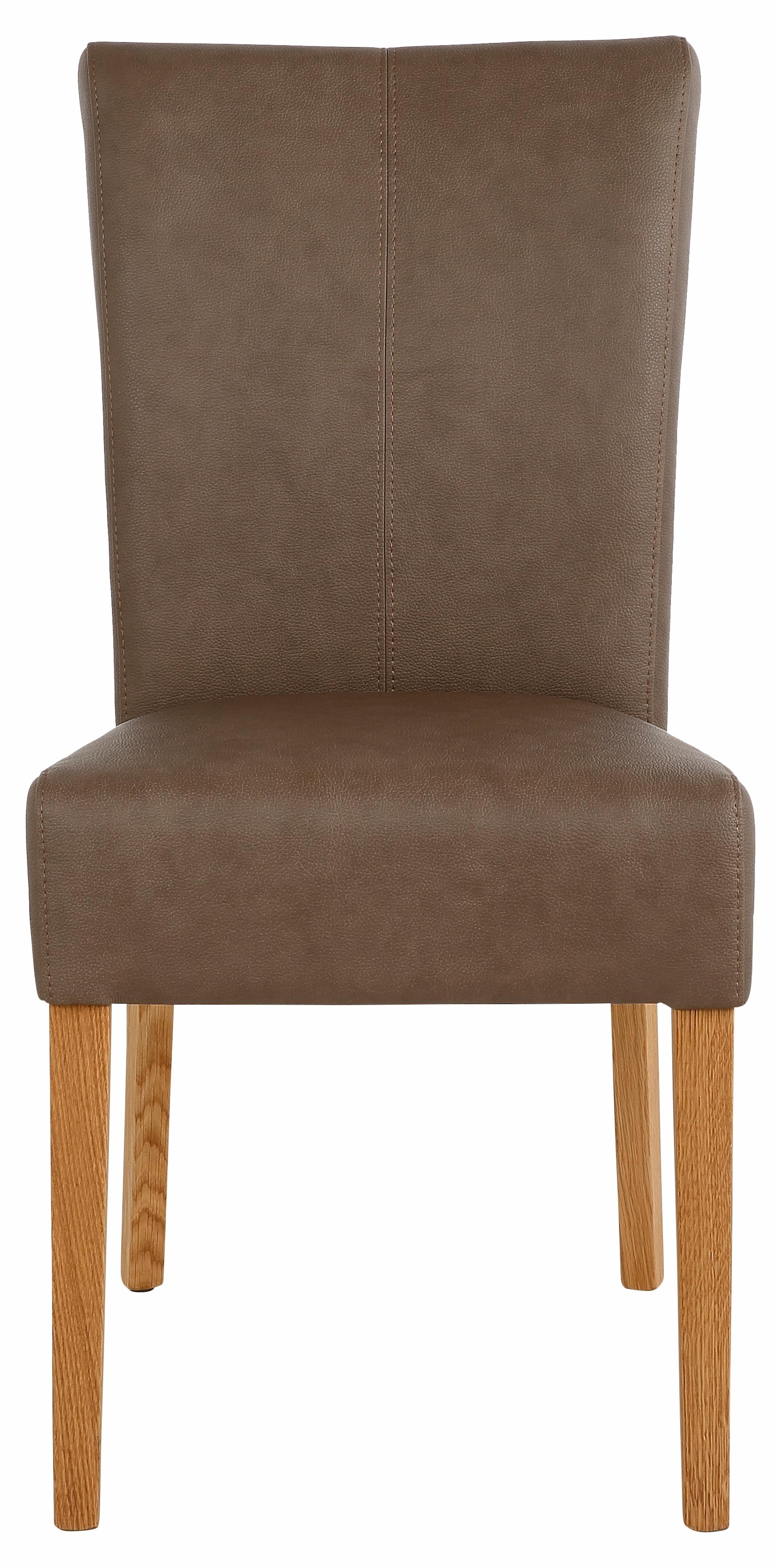 Home affaire Esszimmerstuhl »Queen Polsterstuhl BESTSELLER«, (Set), 6 St., Kunstleder, verschiedene Bezüge, Gestell Massivholz