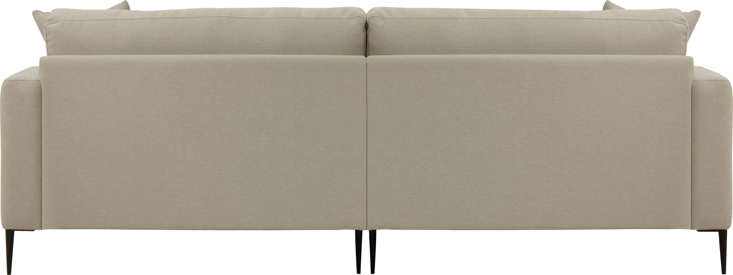 Leonique 3-Sitzer »Cozy elegantes Designsofa, Maße B/T/H: 211/97/80 cm«, mit losen Kissen und Metallbeinen