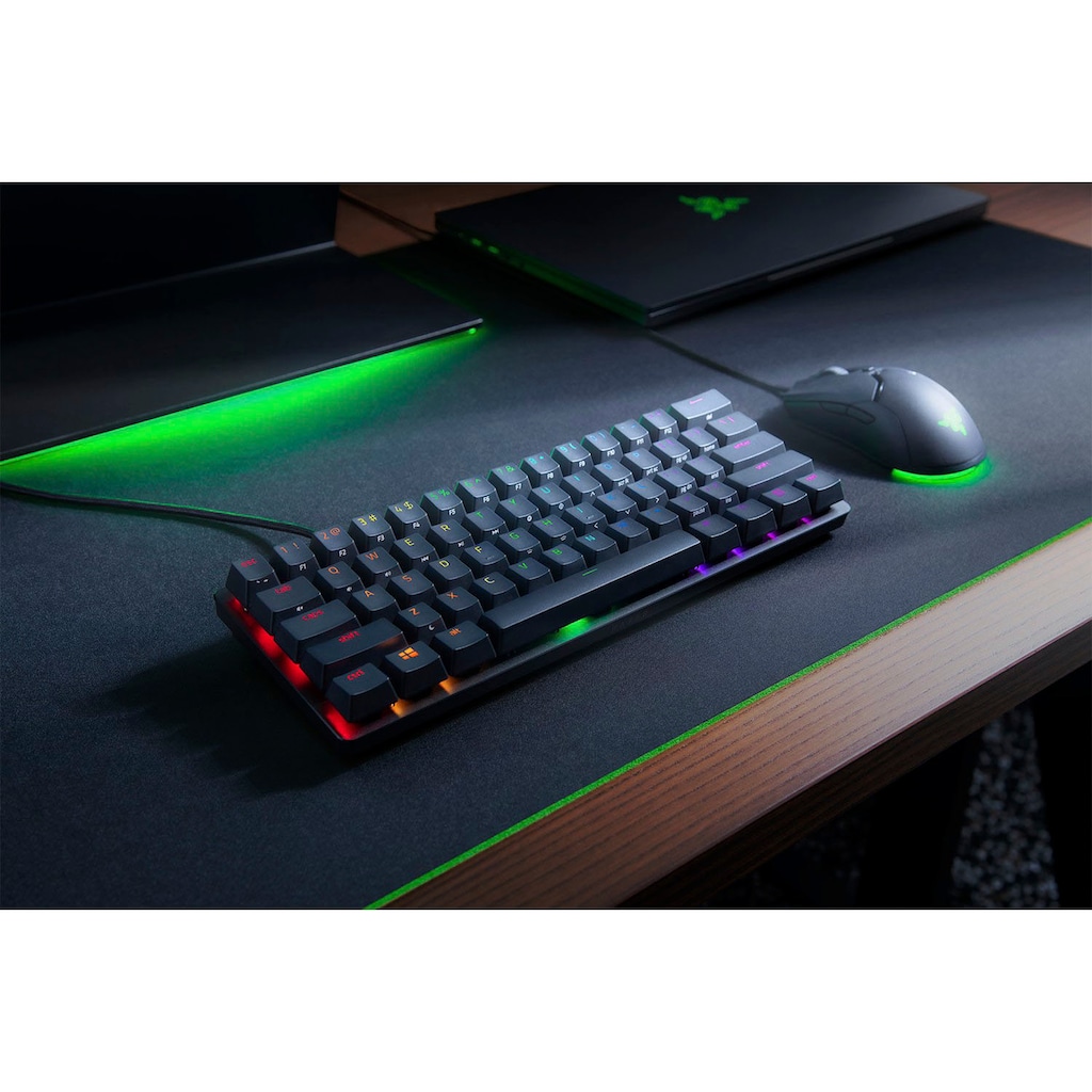 RAZER Gaming-Tastatur »Huntsman Mini - Klickend optischer Switch (Rot) - DE - Schwarz«, (Funktionstasten)