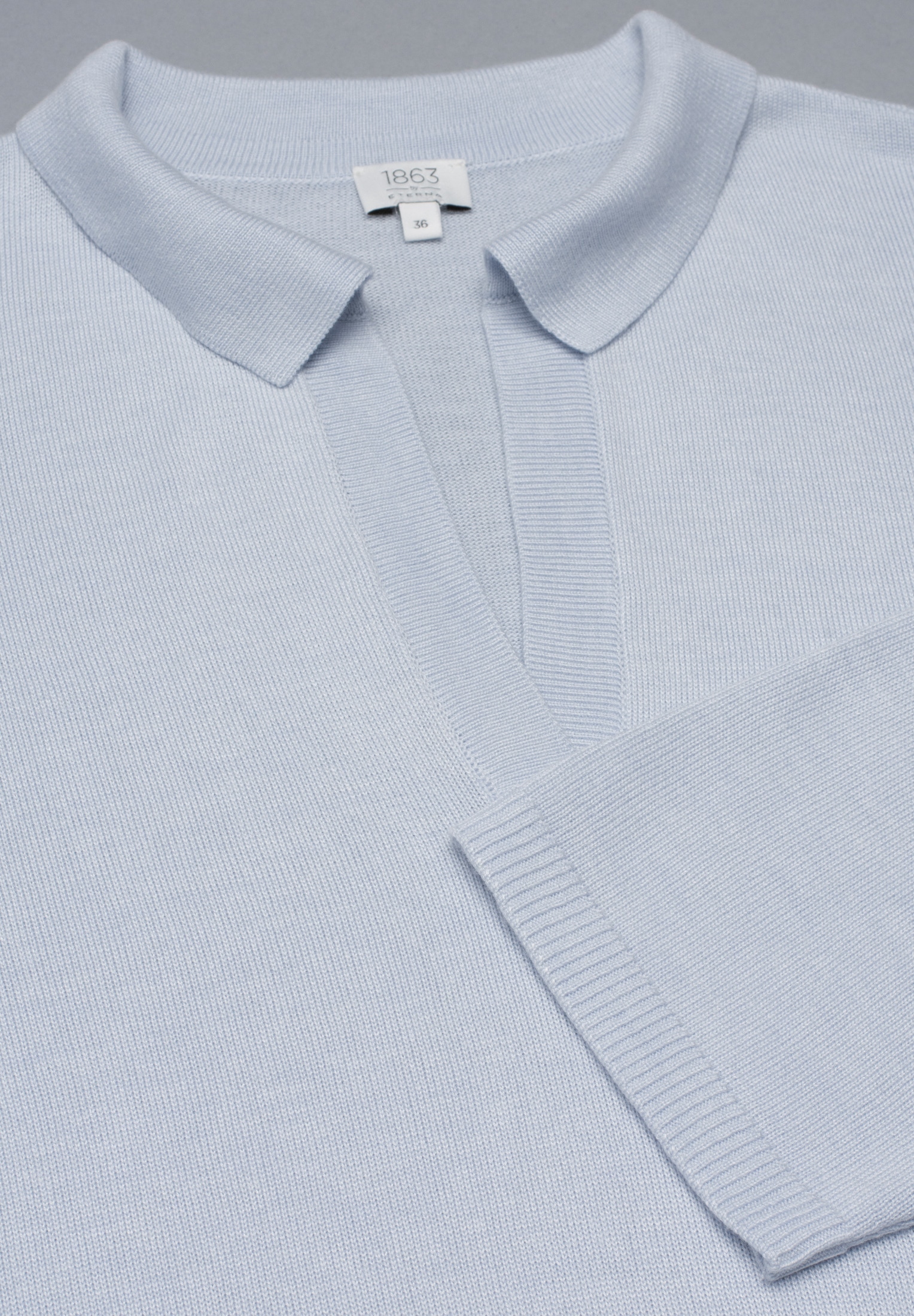 Eterna Langarm-Poloshirt