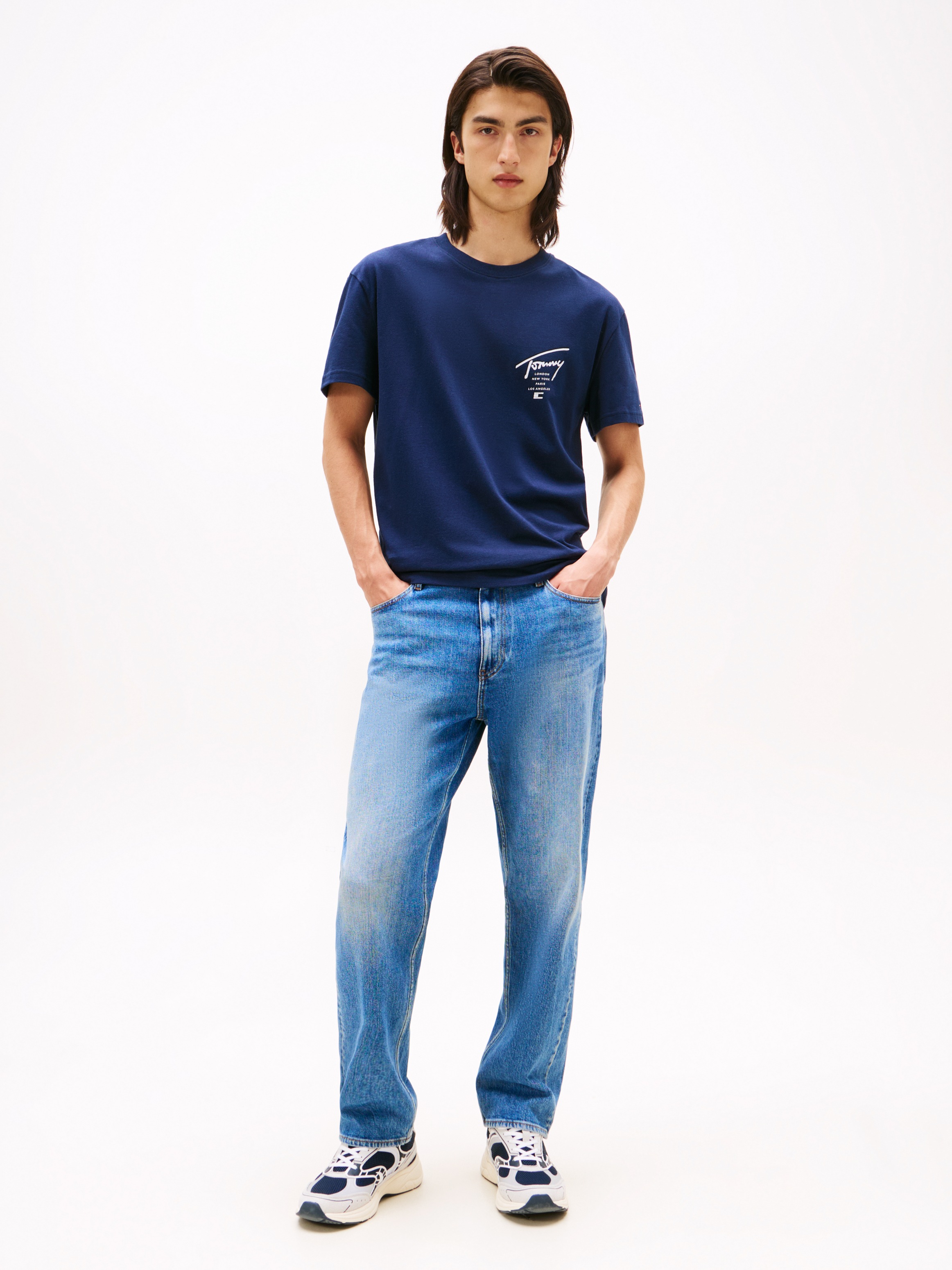 Tommy Jeans T-Shirt »TJM SIGN CITY TEE EXT«, Rundhals, regular fit, großer Rückenprint