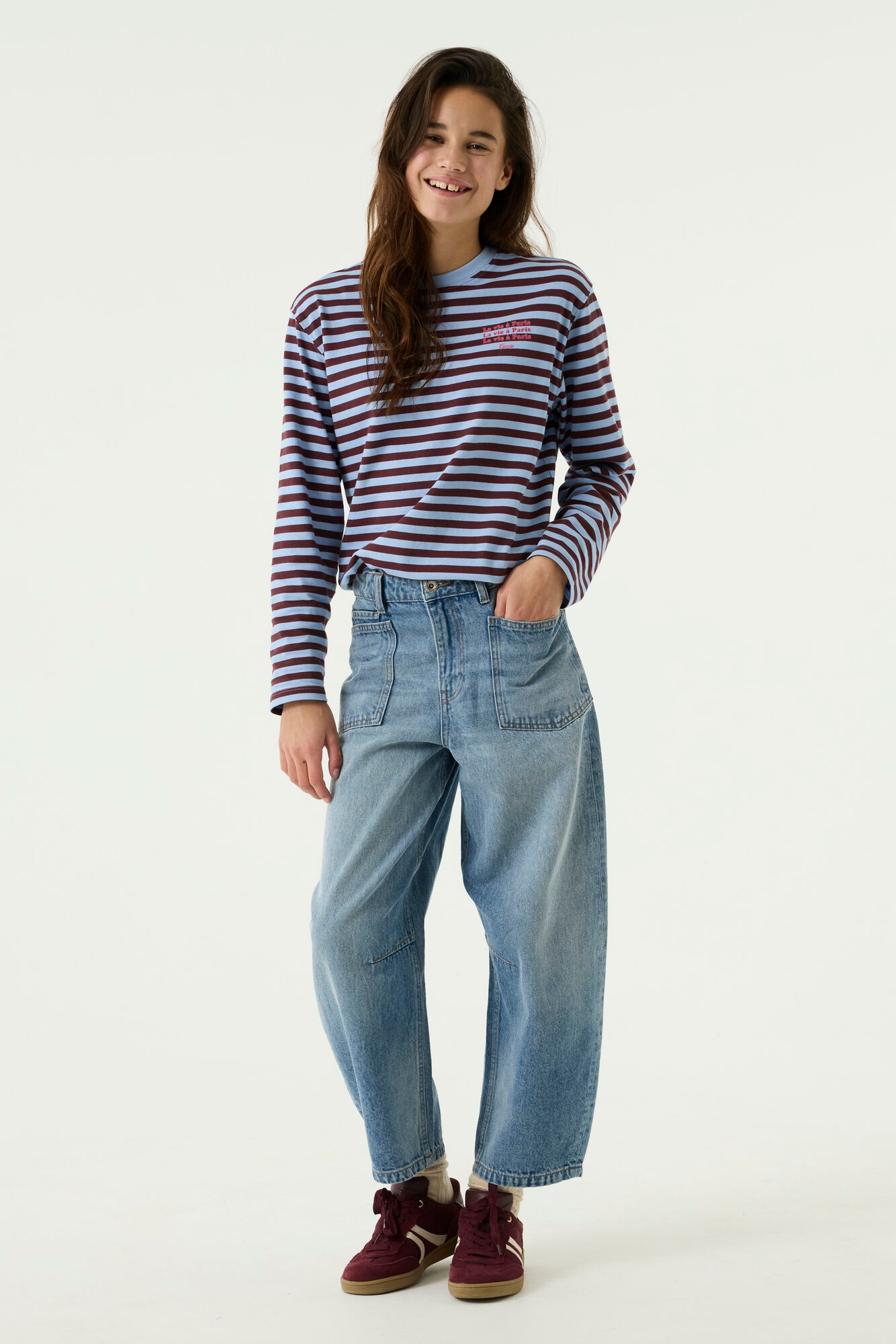 Garcia Langarmshirt mit Schriftzug for GIRLS