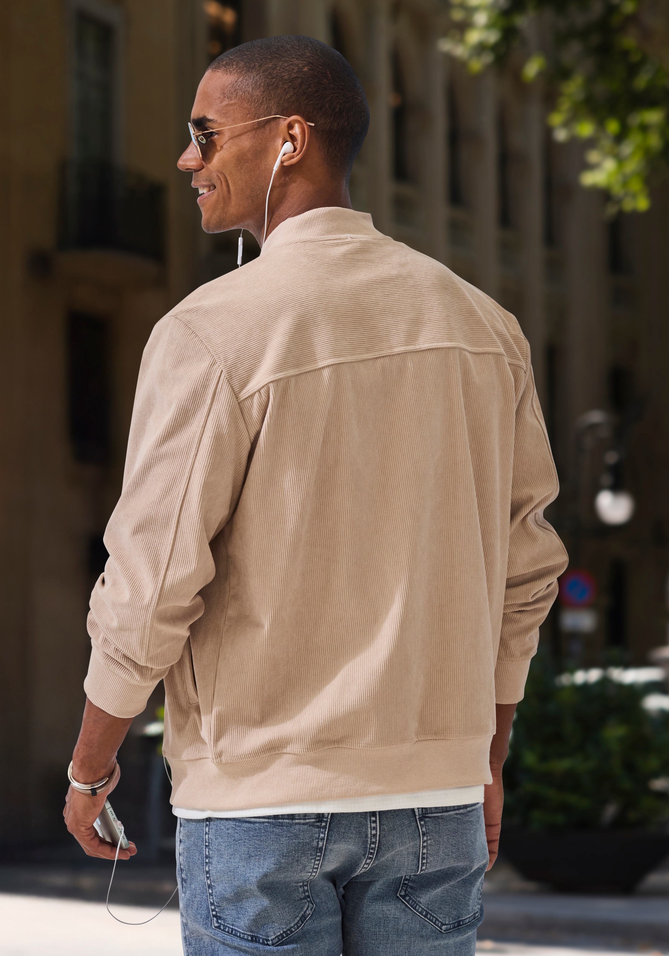 H.I.S Cordjacke »- Blouson mit Reißverschluss« , Pilotenjacke / Übergangsjacke aus Cord, regular fit