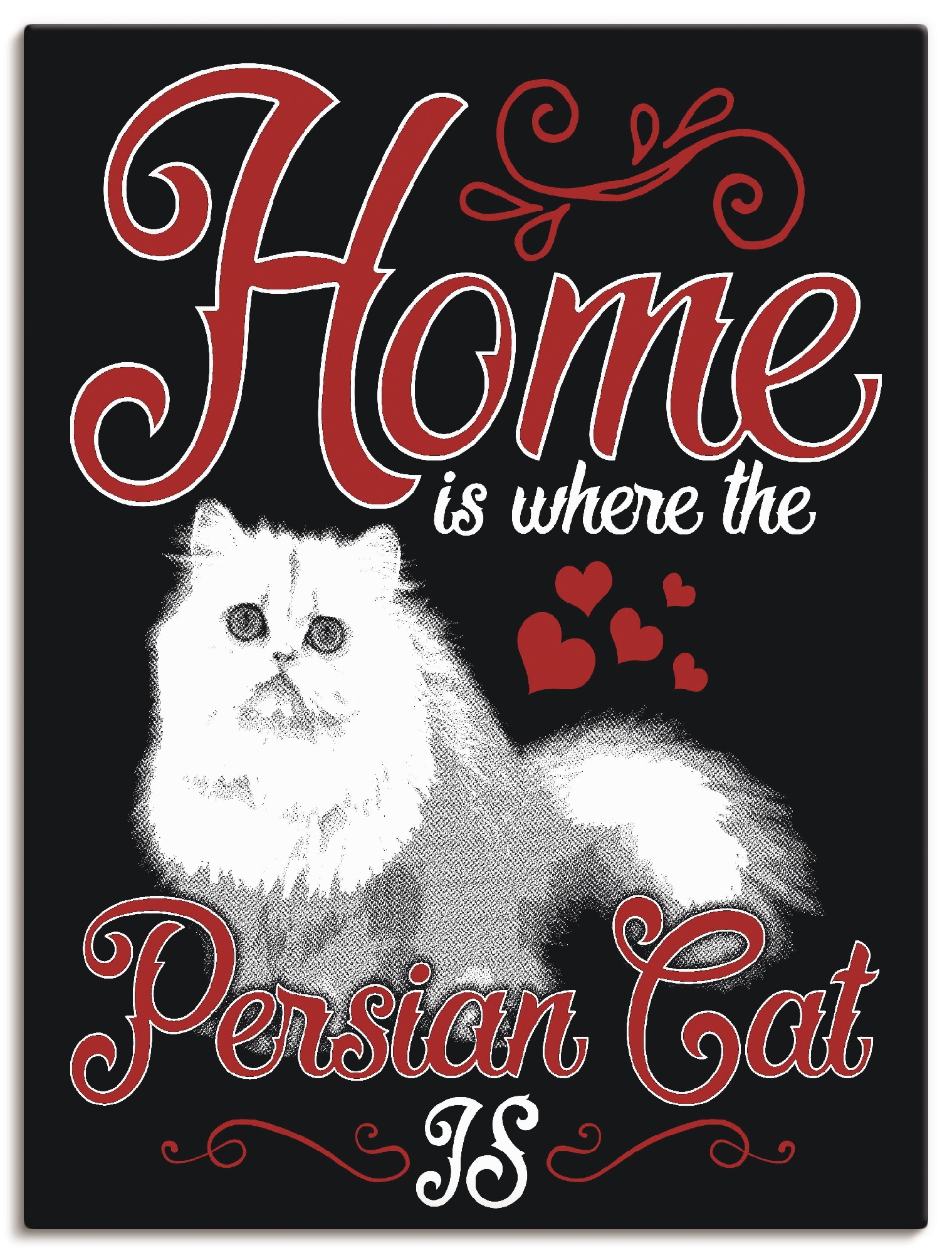 Artland Wandbild »Spruch für Katzenbesitzer«, Humor, (1 St.), in vielen Größen & Produktarten - Alubild / Outdoorbild für den Außenbereich, Leinwandbild, Poster, Wandaufkleber / Wandtattoo auch für Badezimmer geeignet