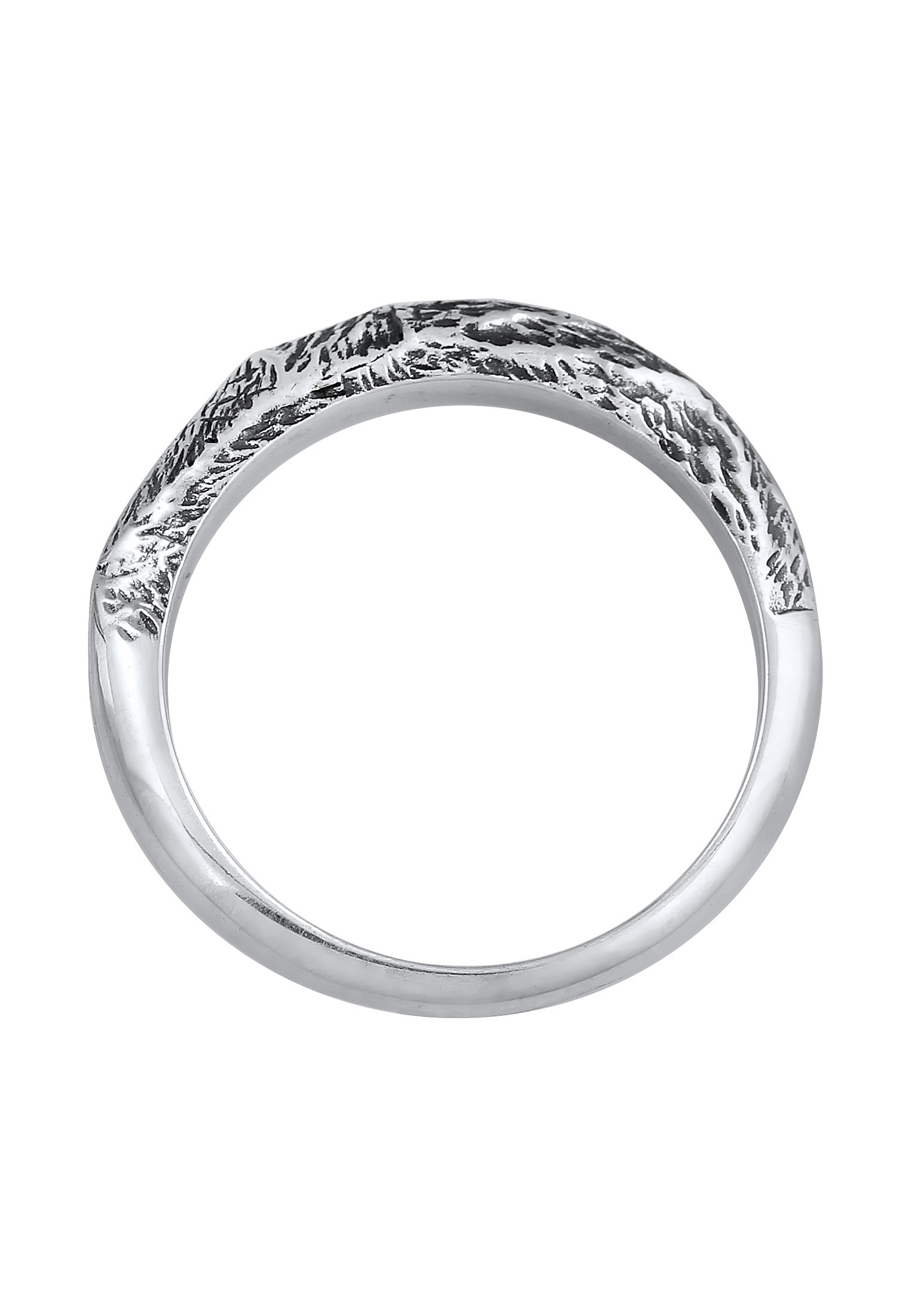 Kuzzoi Silberring »Ring Herren Bandring Schmal Used Vintage 925 Silber«