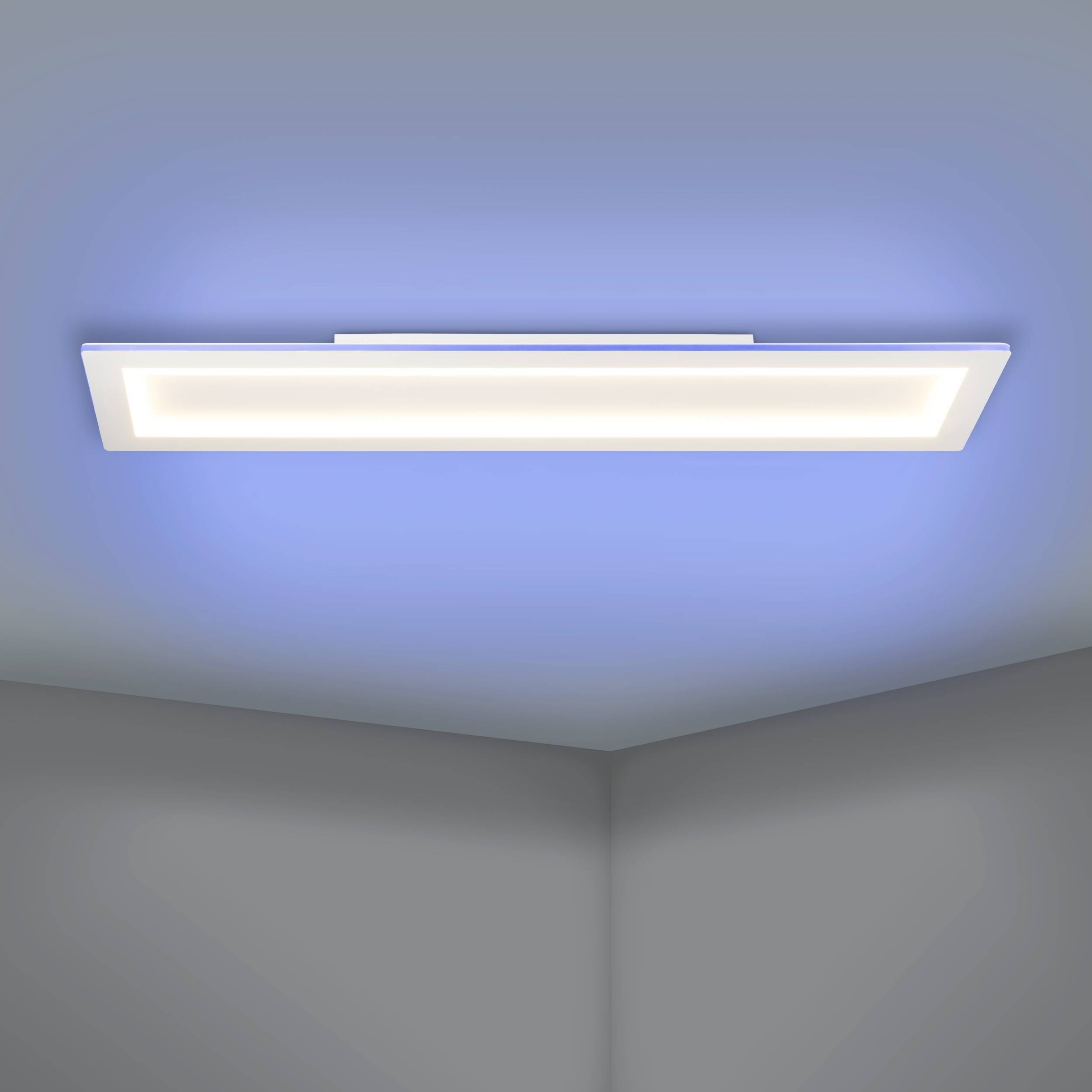 EGLO Deckenleuchte »Padrogiano-Z Deckenlampe, ZigBee 3.0, App und Sprachsteuerung, Lampe« LED-Modul 1 Stk. Kaltweiß | RGB ZigBee, App und Sprachsteuerung Alexa, RGB, dimmbare Lampe, 120x30 cm