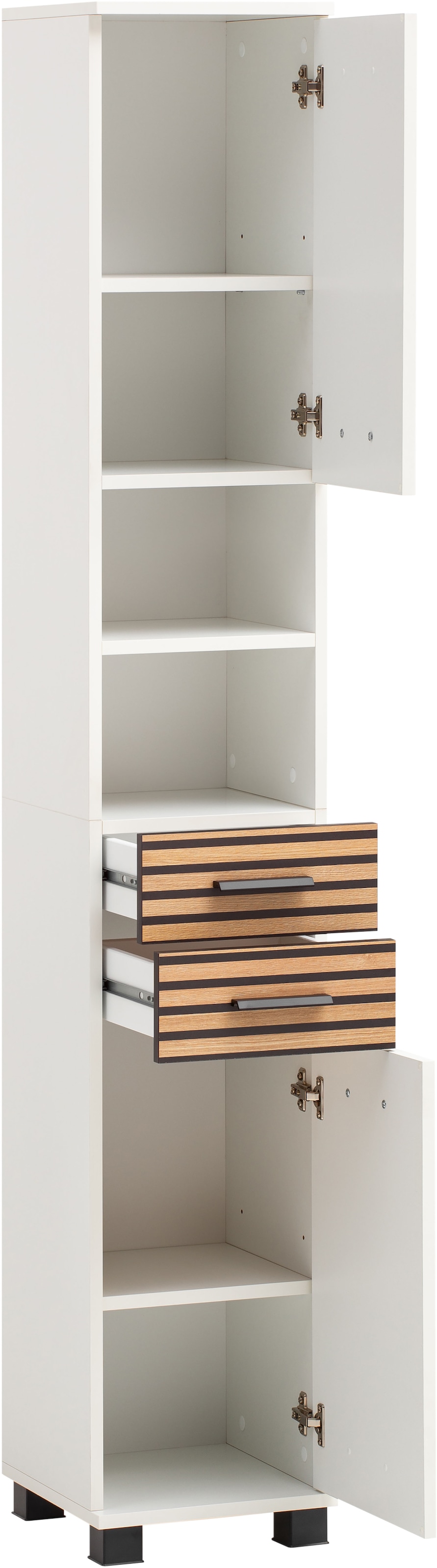 Schildmeyer Hochschrank »Katta, Breite 30 cm«, Wechselbarer Türanschlag, Schubladen mit Akustikprint