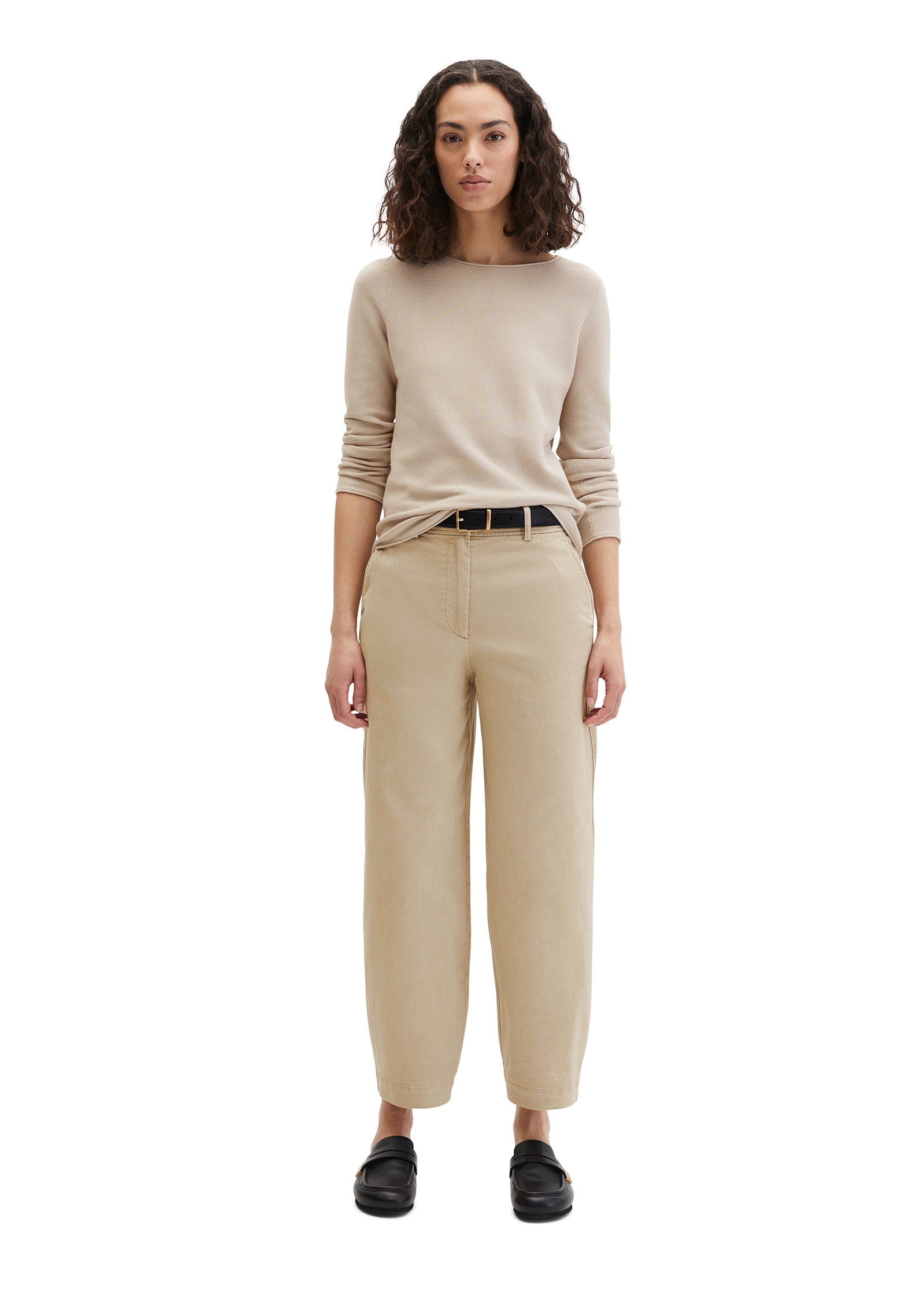 Marc O'Polo Strickpullover slim fit aus softem Organic Cotton, mit Rollkanten