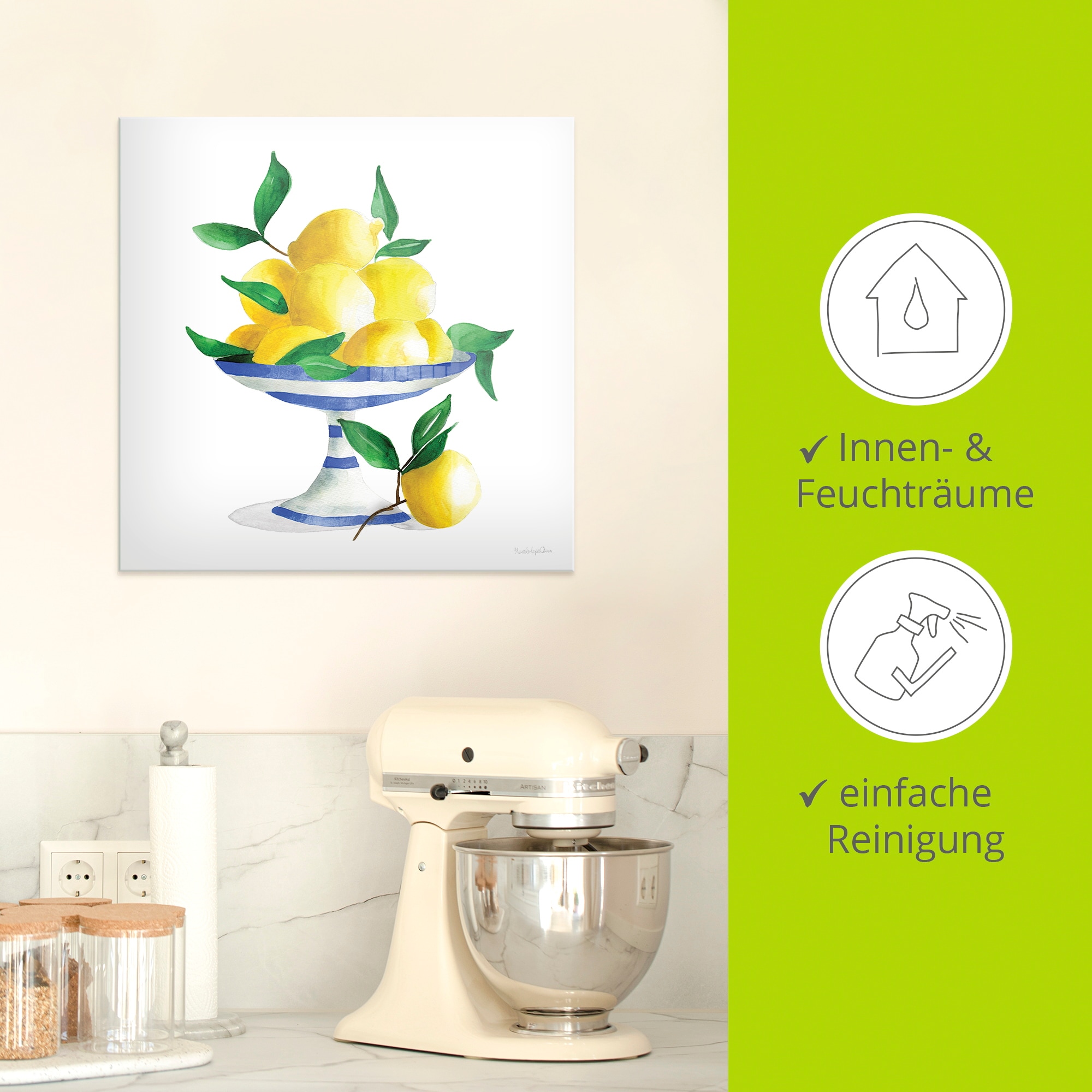 Artland Glasbild »Spanish Lemons II« Arrangements 1 Stk. tlg. in verschiedenen Größen