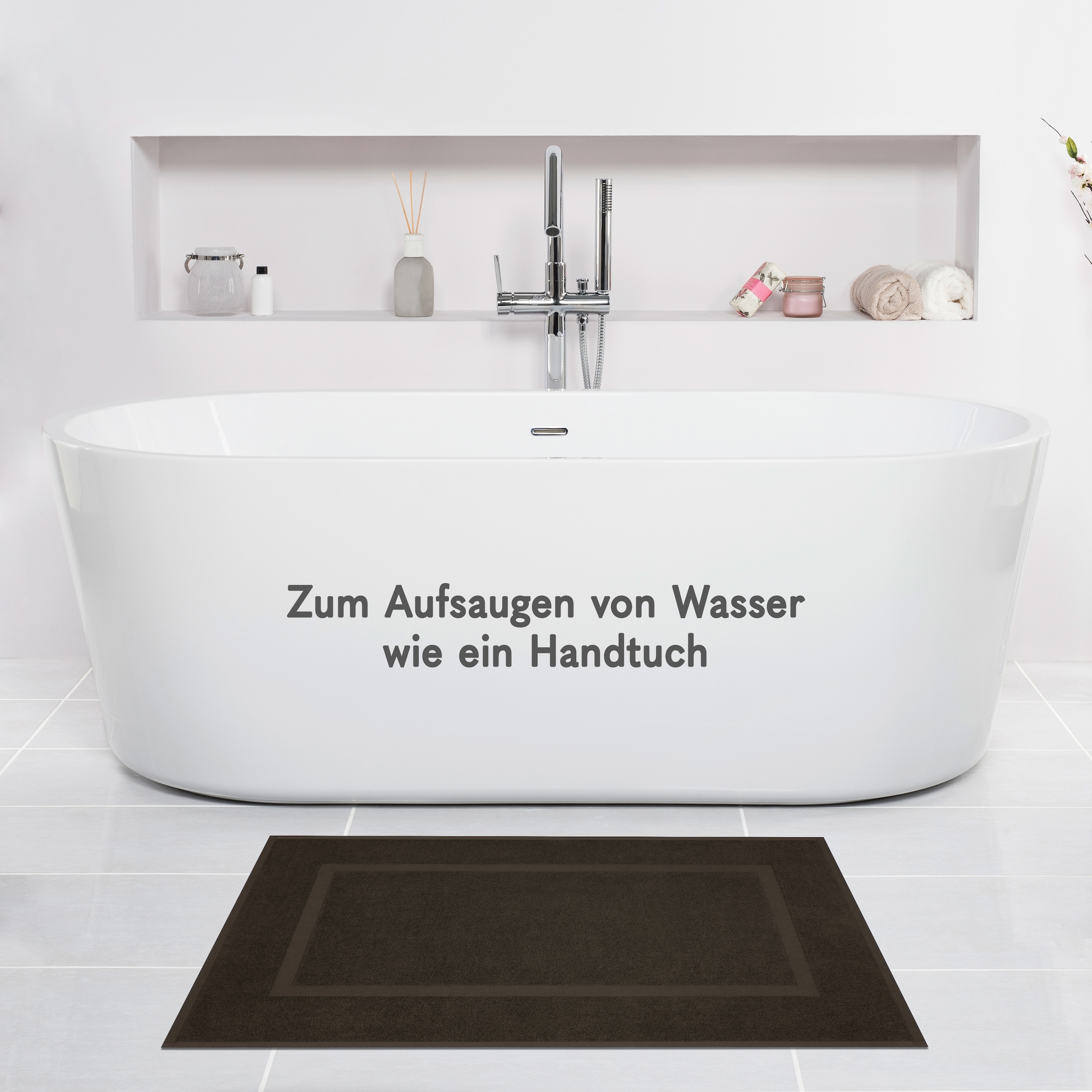 HAMMETEX Badematte »Hotelmatte, Duschvorleger« Höhe 5 mm rutschhemmend beschichtet beidseitig nutzbar 2-teiliges Set, einfarbig, 100% Baumwolle