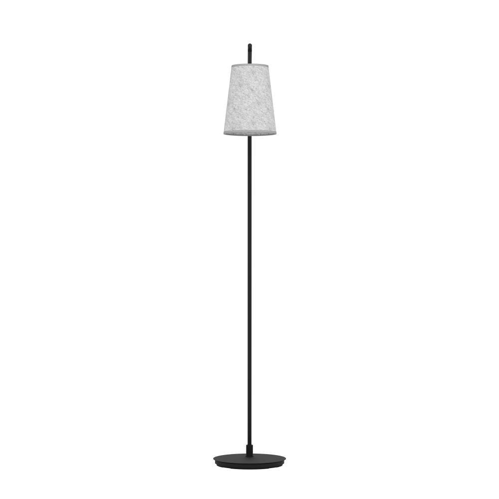 EGLO Stehlampe »ALSAGER«, 1 flammig, Leuchtmittel E27 | ohne Leuchtmittel, Standleuchte, Metall in Schwarz, graues Filz, E27 Fassung, 170 cm