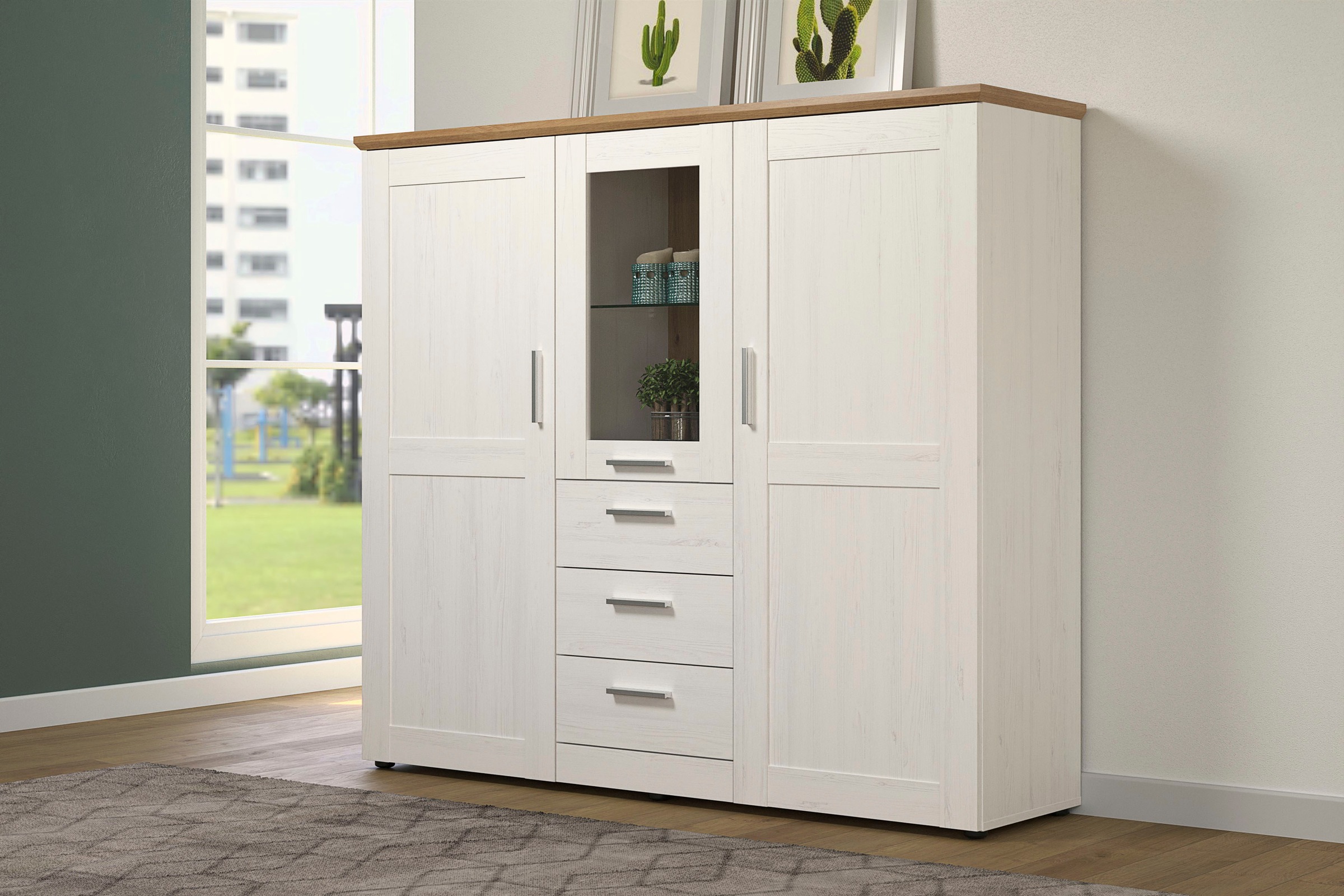 trendteam Highboard »Shade«, wechselseitig montierbarer Türanschlag