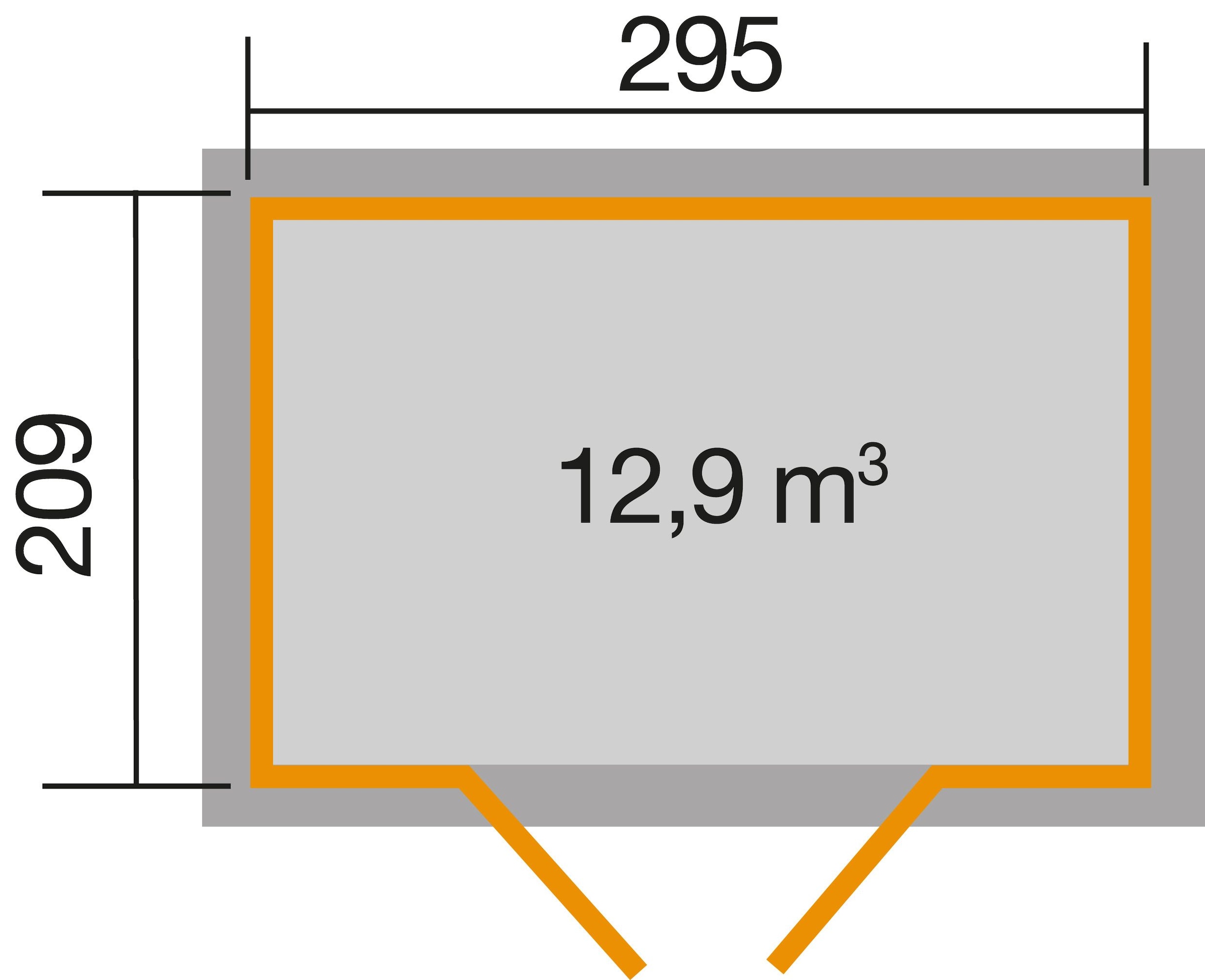 weka Gartenhaus »226 Gr.3, grau, 21 mm«