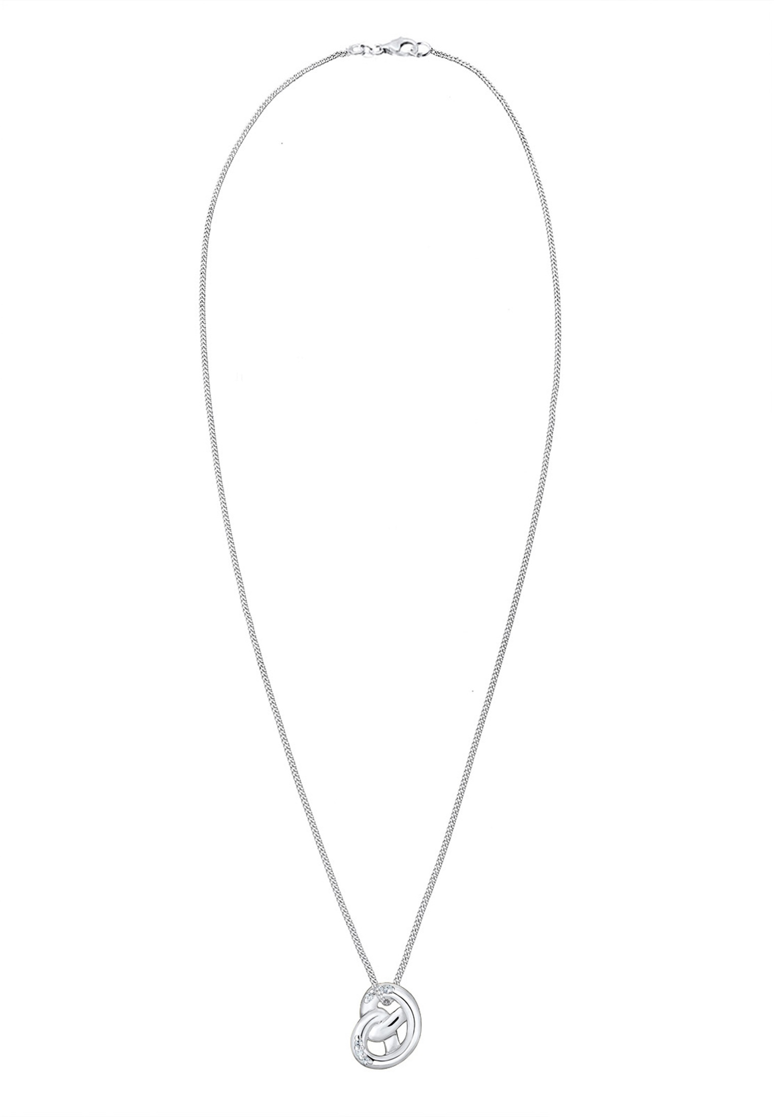 Elli Silberkette »Halskette Brezel Kristalle 925 Sterling Silber«