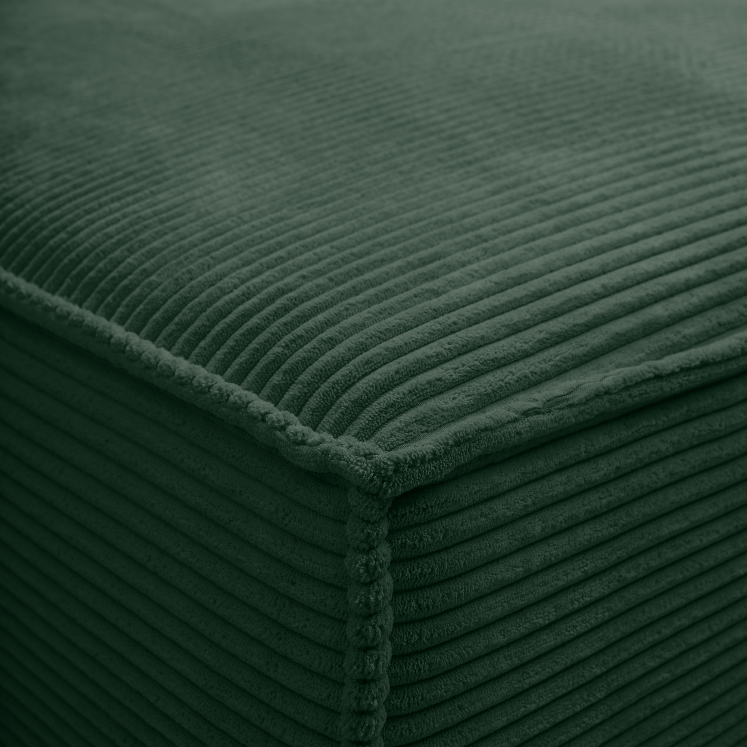 WERK2 Ecksofa »Atlanta-New, modernes Design, Stellmaße 280x147cm, L-Form, Kedernaht«, hoher Komfort, Schlaffunktion & Bettkasten, Cord, Moosgrün