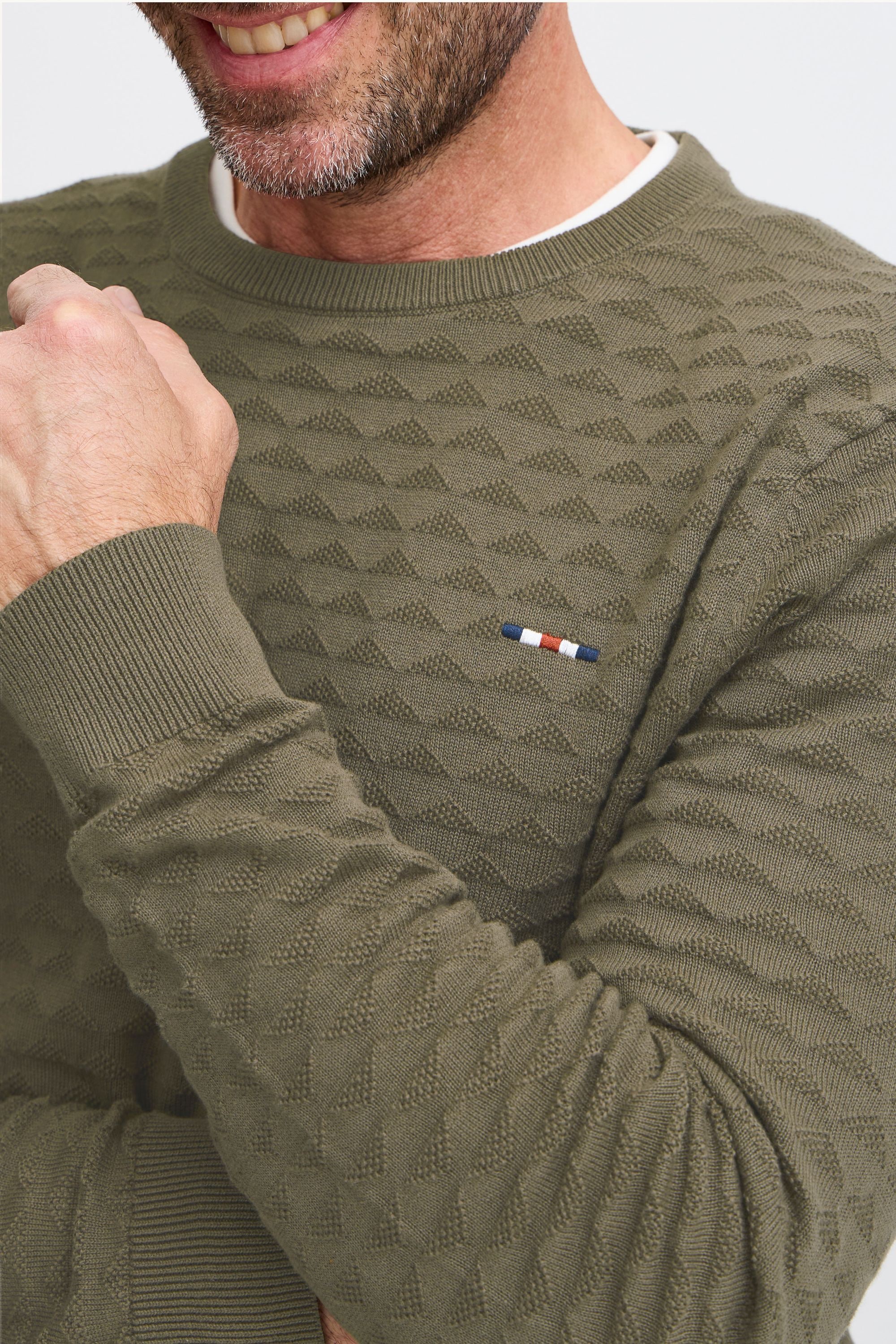 FQ1924 Strickfleece-Pullover »Strickpullover FQKYLE structure crewneck knit«
