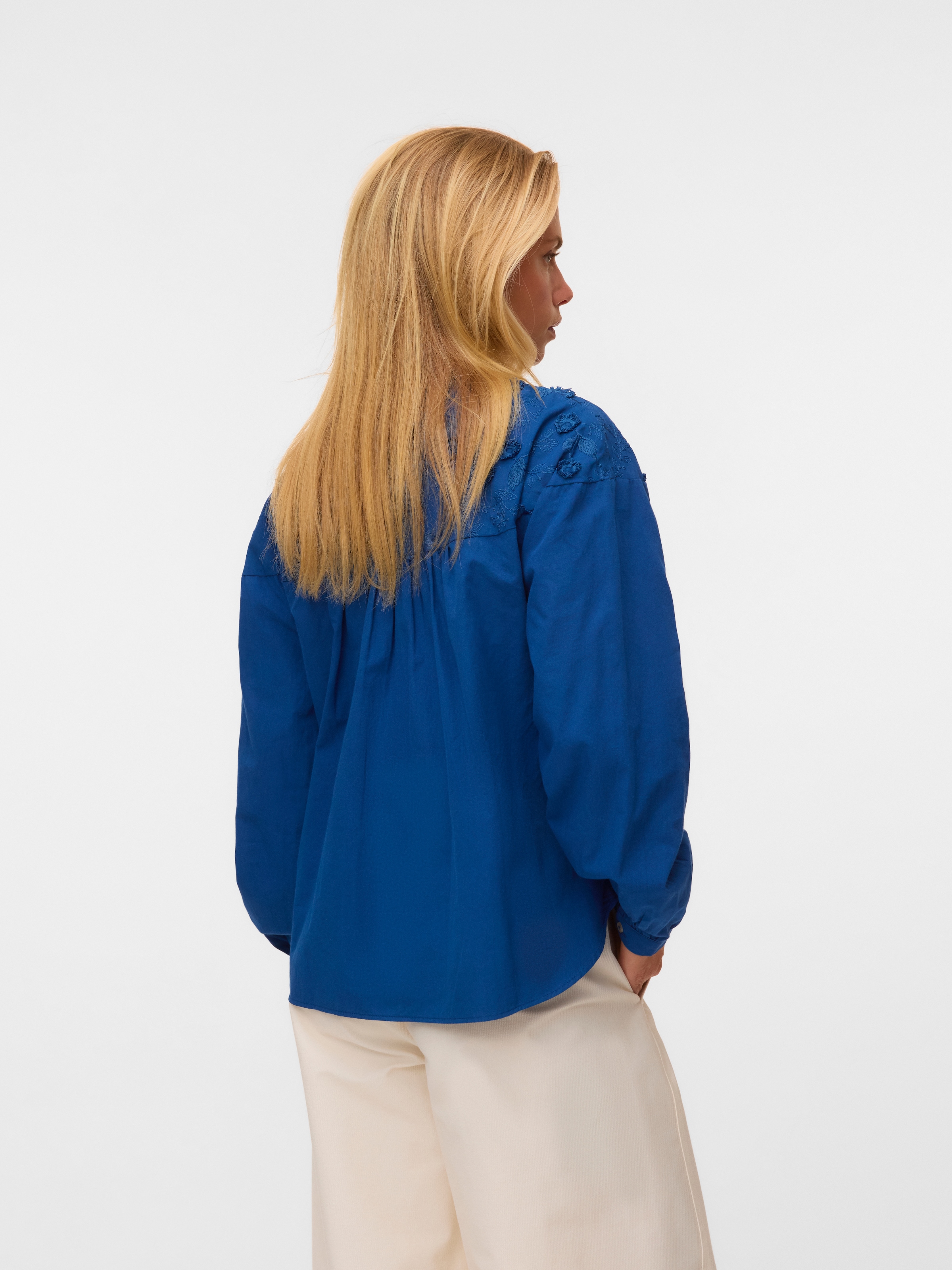 Vero Moda Langarmbluse »VMTUESDAY L/S DETAIL TOP WVN« Baumwolle
