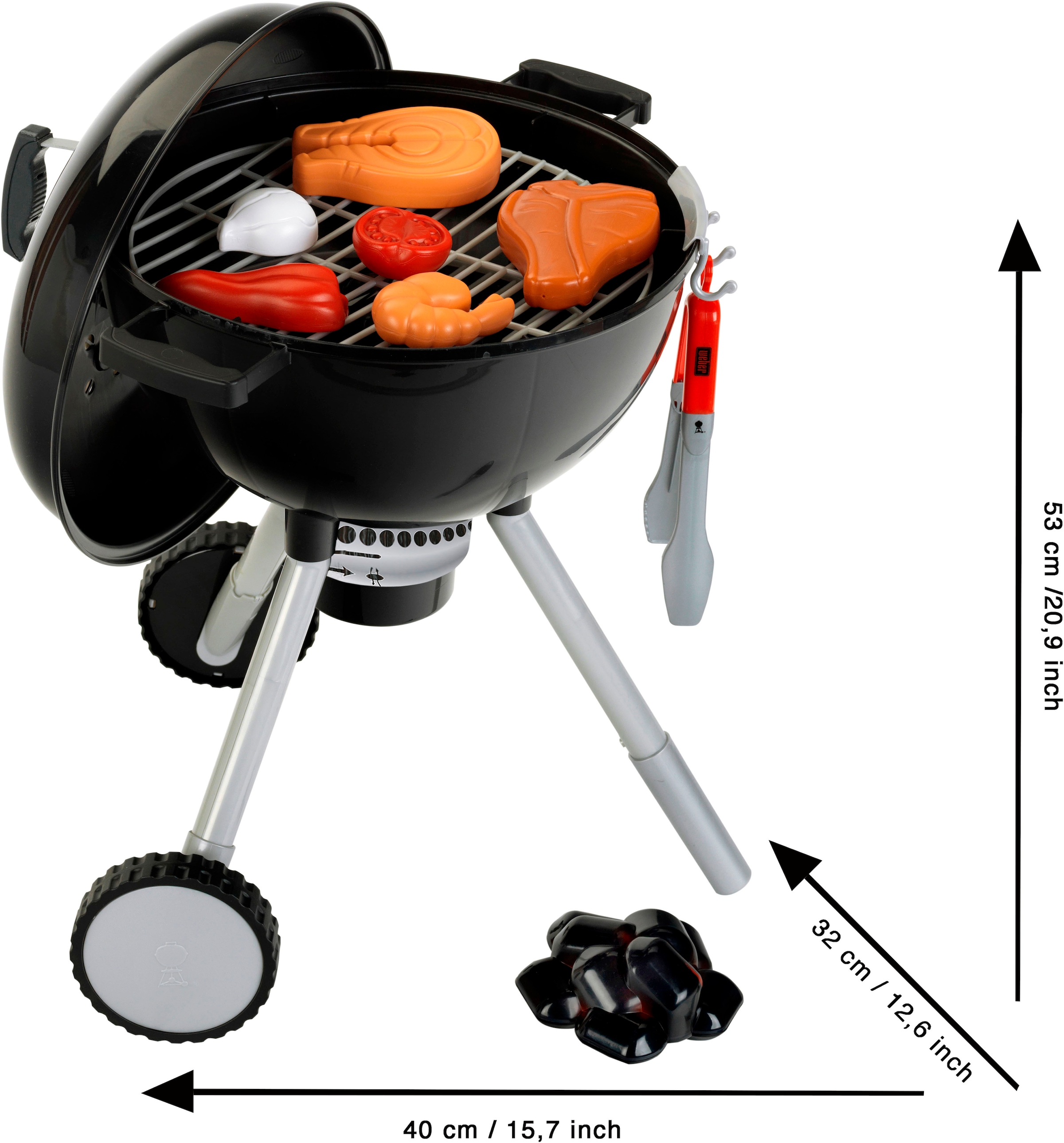 Klein Kinder-Küchenset »Weber Spiel-Kugelgrill One Touch Premium«, mit Licht und Sound, Made in Germany