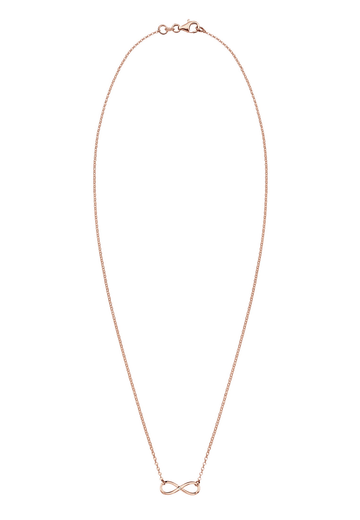 Elli DIAMONDS Silberkette »Halskette Infinity Pure Diamant (0.03 ct.) 925 Silber«