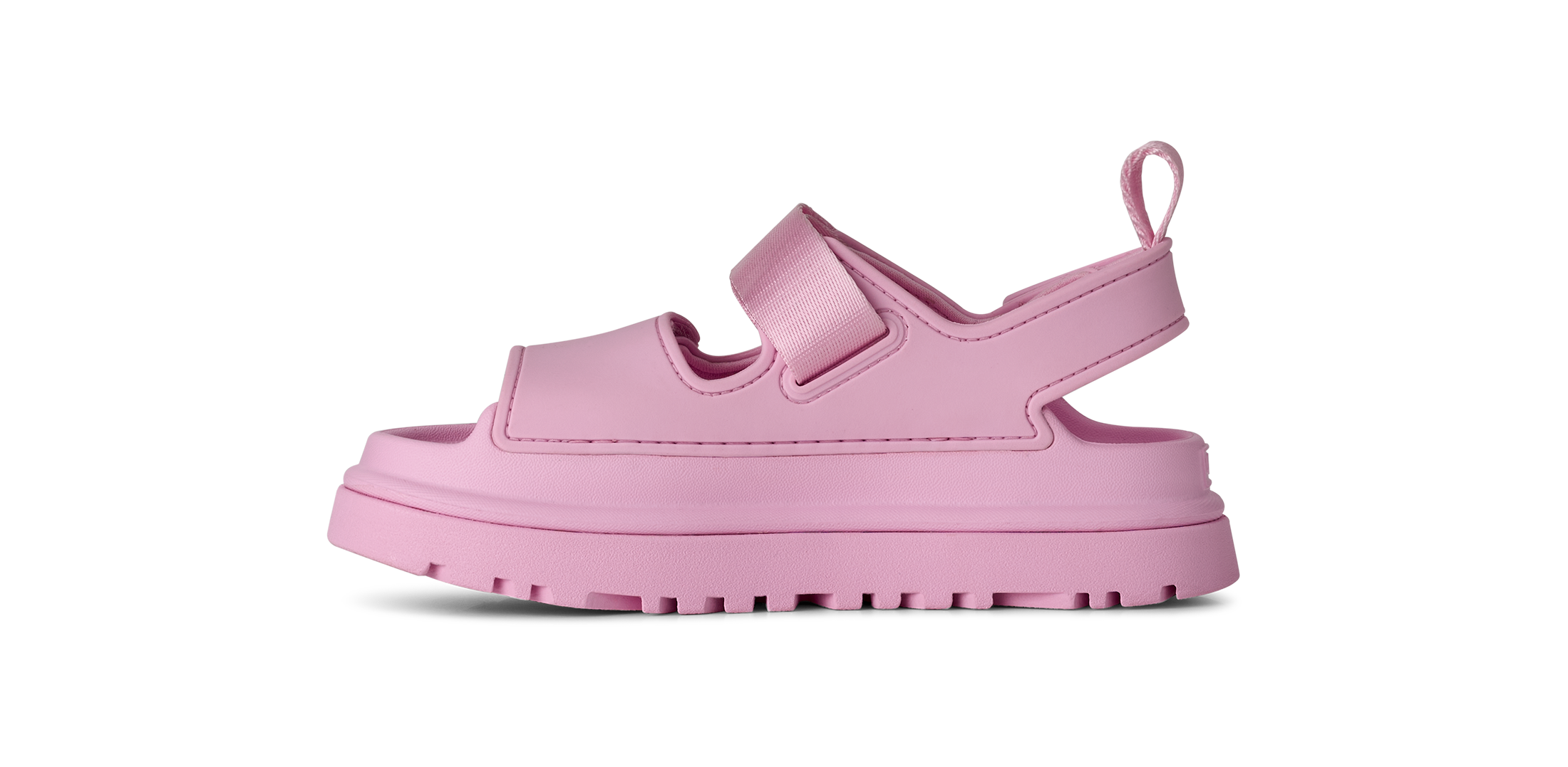 UGG Badesandale »K GOLDENGLOW«  , Sommerschuh, Poolslides, Plateauabsatz, mit Klettverschluss