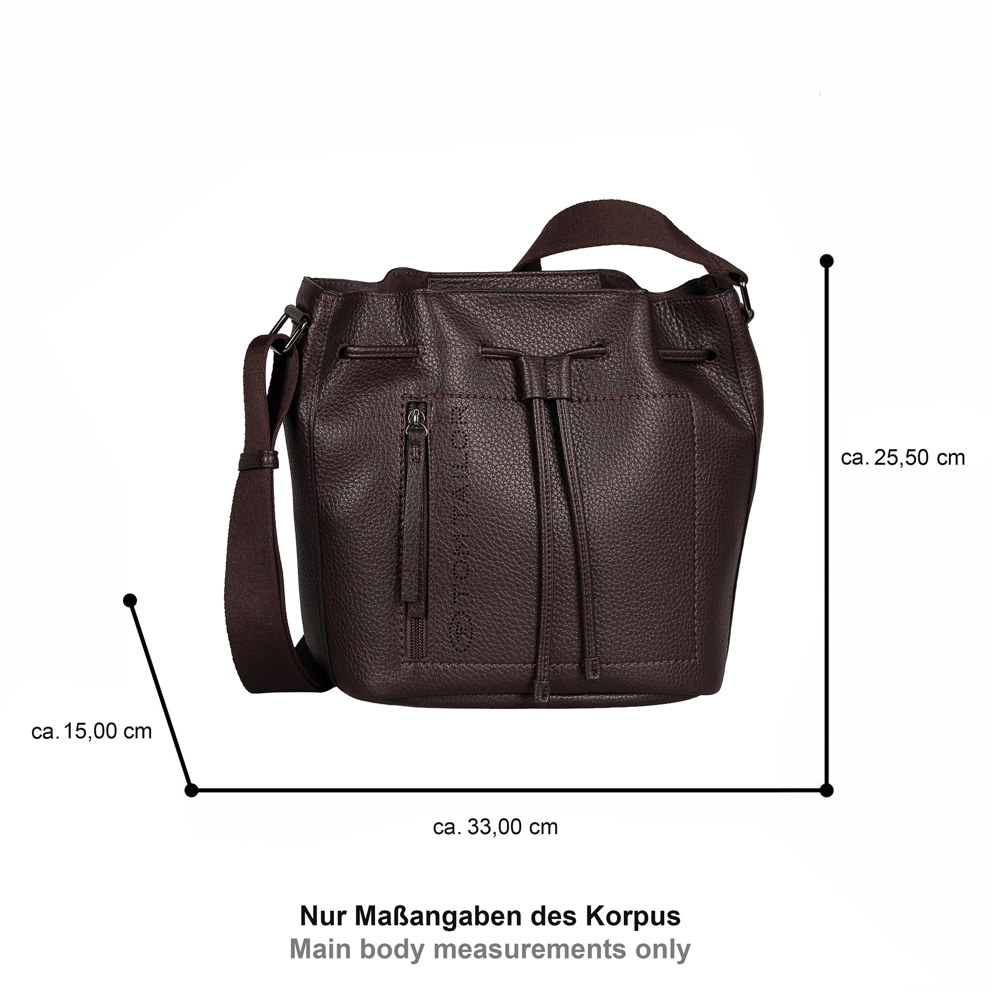 TOM TAILOR Beuteltasche »Analisa« Damen Schultertasche, klare Shapes und Logo-Lochmuster, moderner Look