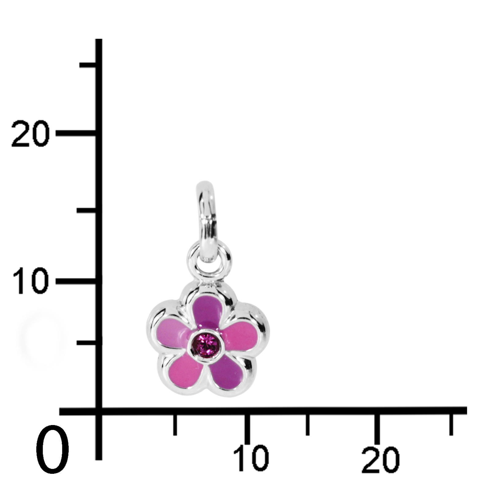 OSTSEE-SCHMUCK Kettenanhänger »- Blume - Silber 925/000 - Glas«
