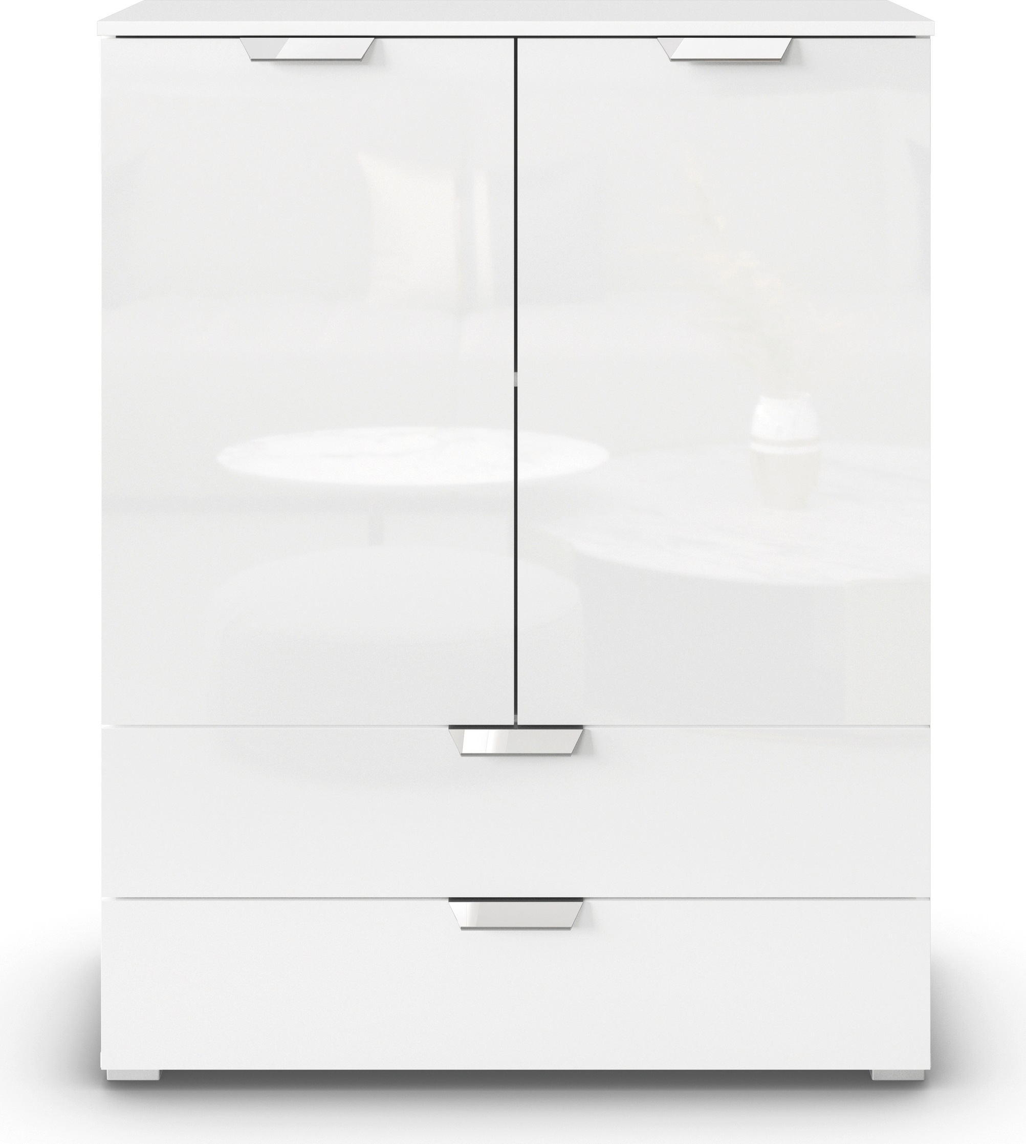 rauch Hochkommode »Glamour by Aditio«, mit Hochglanzfront, 2 Schubladen mit Softclose-Funktion