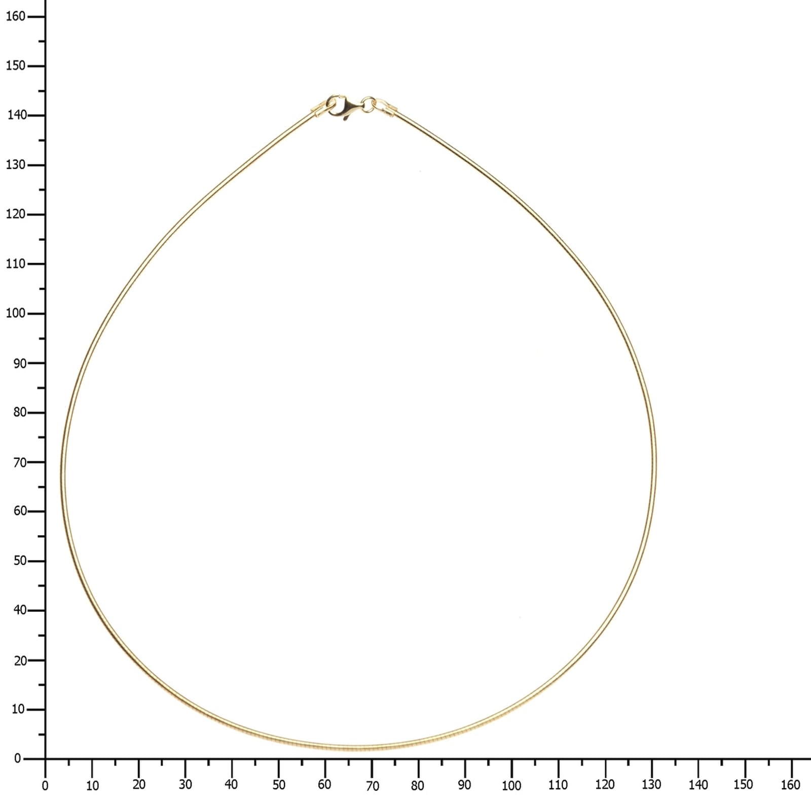 OSTSEE-SCHMUCK Halsreif »- Omega 1,4 mm - Gold 333/000 -,«