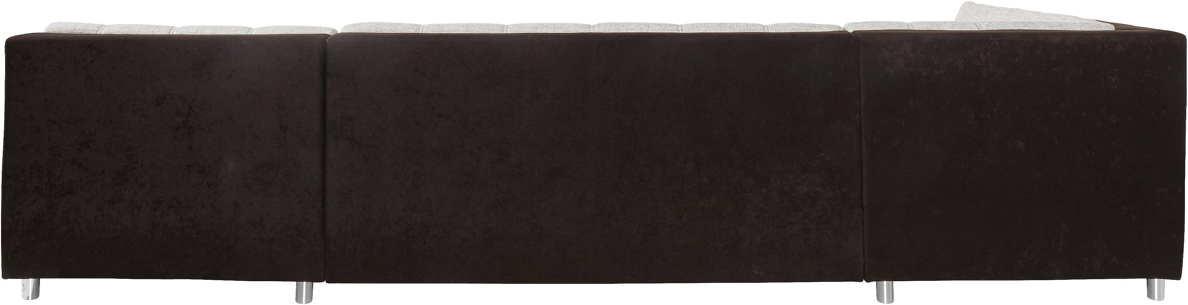 DOMO collection Wohnlandschaft »Treviso incl. Zierkissen, moderne Steppung, XXL: B/T/H: 364/201/83 cm«, wahlweise mit Bettfunktion, in vielen Bezugsarten auch in Cord U-Form