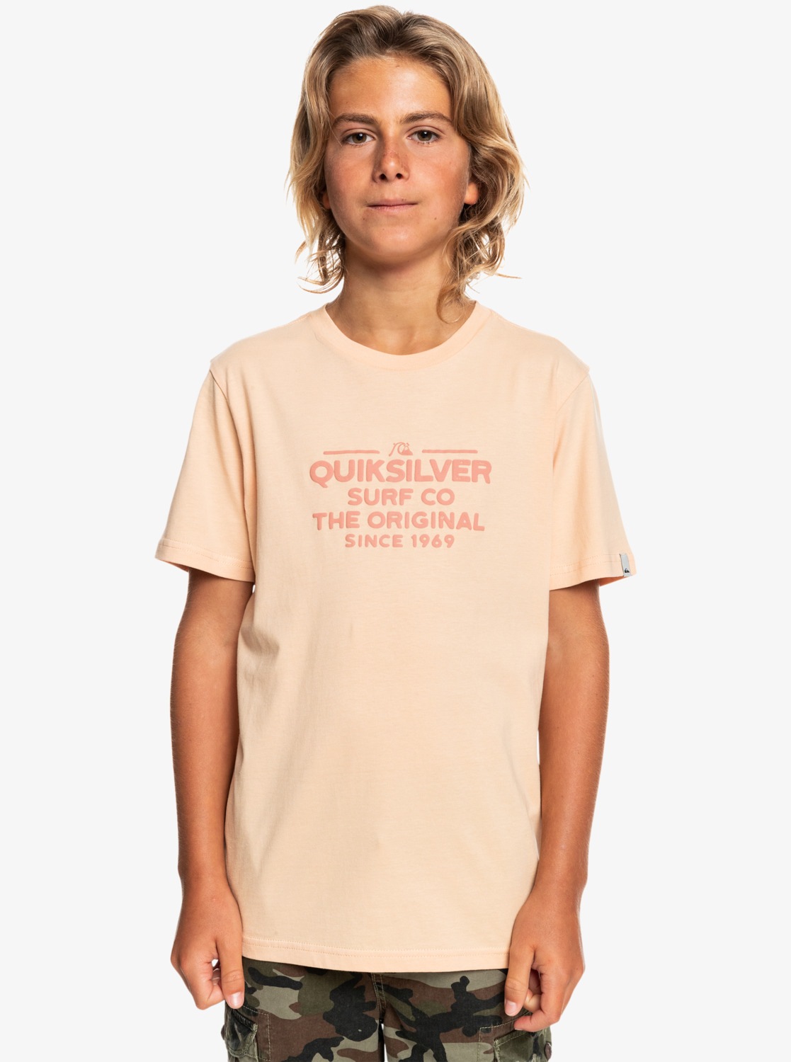 Quiksilver T-Shirt »Feeding Line« in beige, Größe 14(155-164cm)