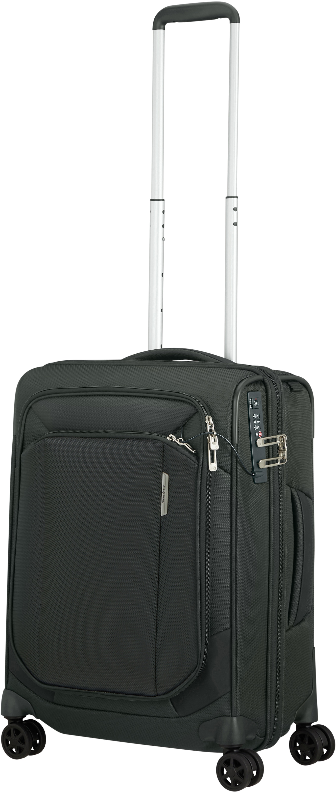 Samsonite Weichgepäck-Trolley »RESPARK, 55 cm«, 4 St. Rollen, aus recyceltem Material; mit Volumenerweiterung & 15,6-Zoll Laptopfach