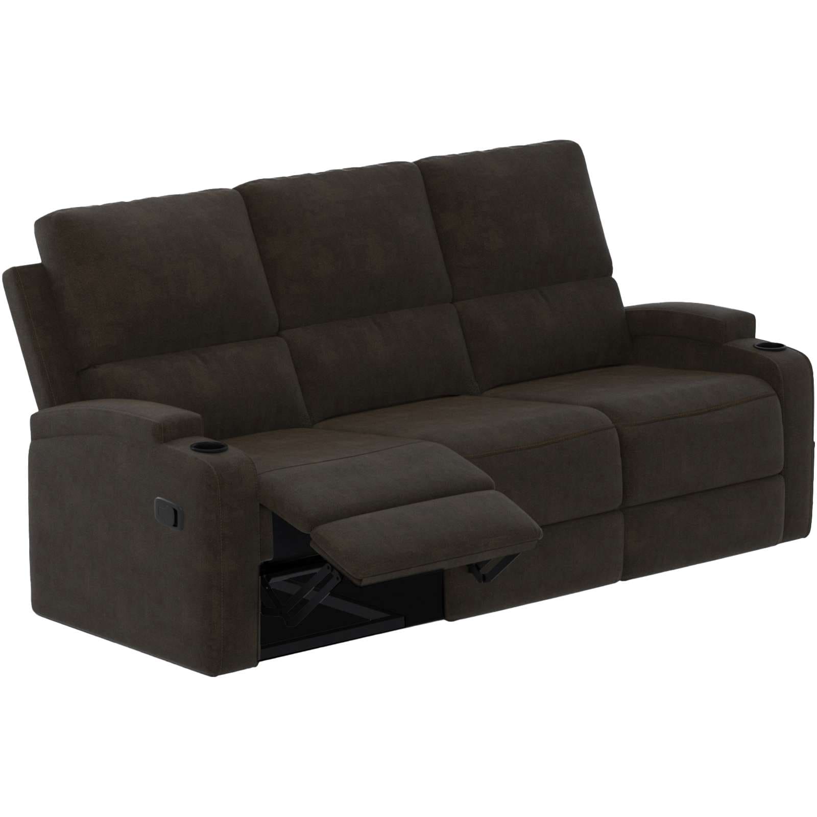 OTTO home 3-Sitzer »NAPORI Microfaser, Multimediasofa, Kinosessel XXL« Kinosofa mit 2 x Relaxfunktion und Getränkehalter