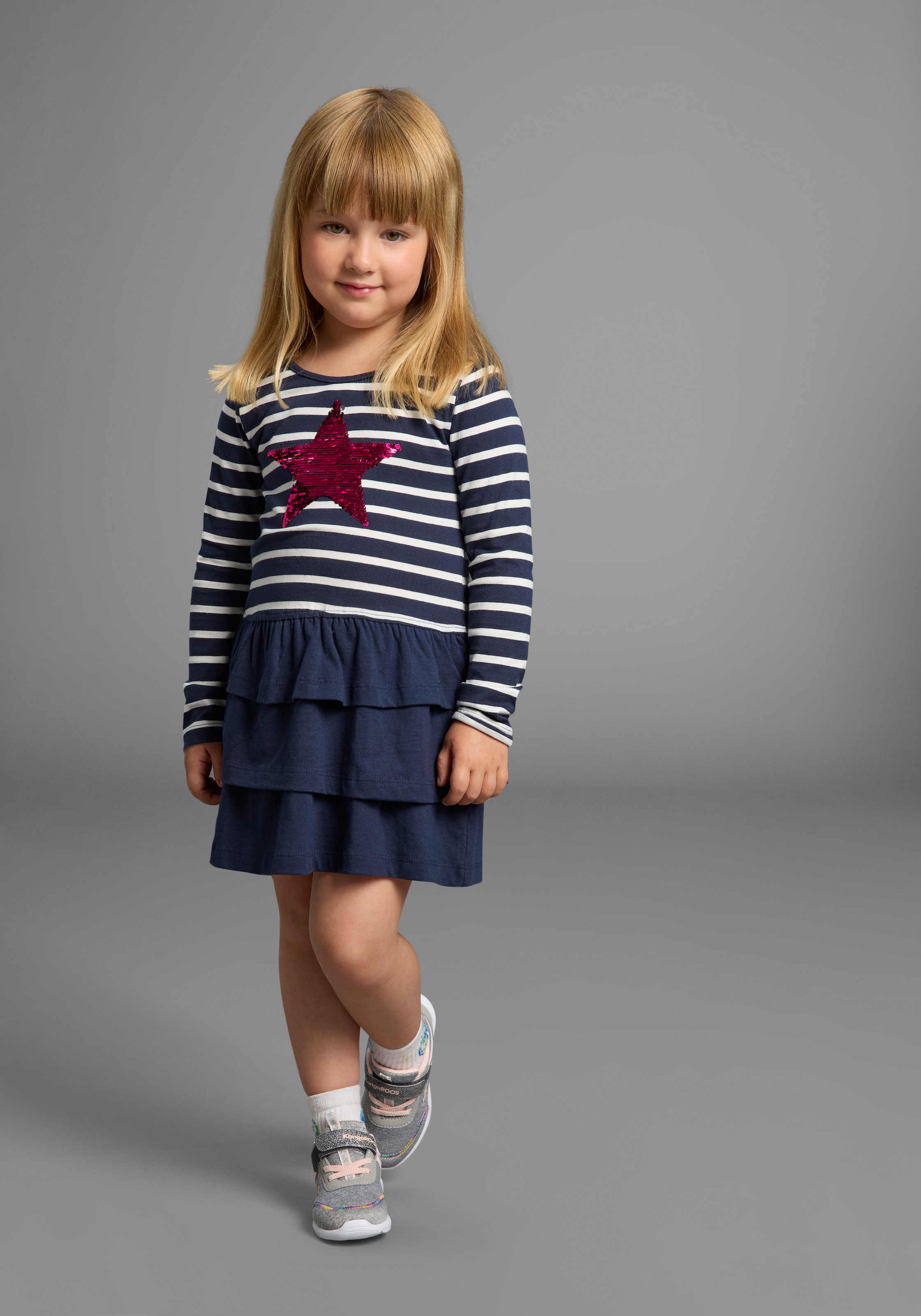 KIDSWORLD Jerseykleid »für kleine Mädchen«, für Partys und besondere Anlässe, kniefreie Länge, modischer Stil