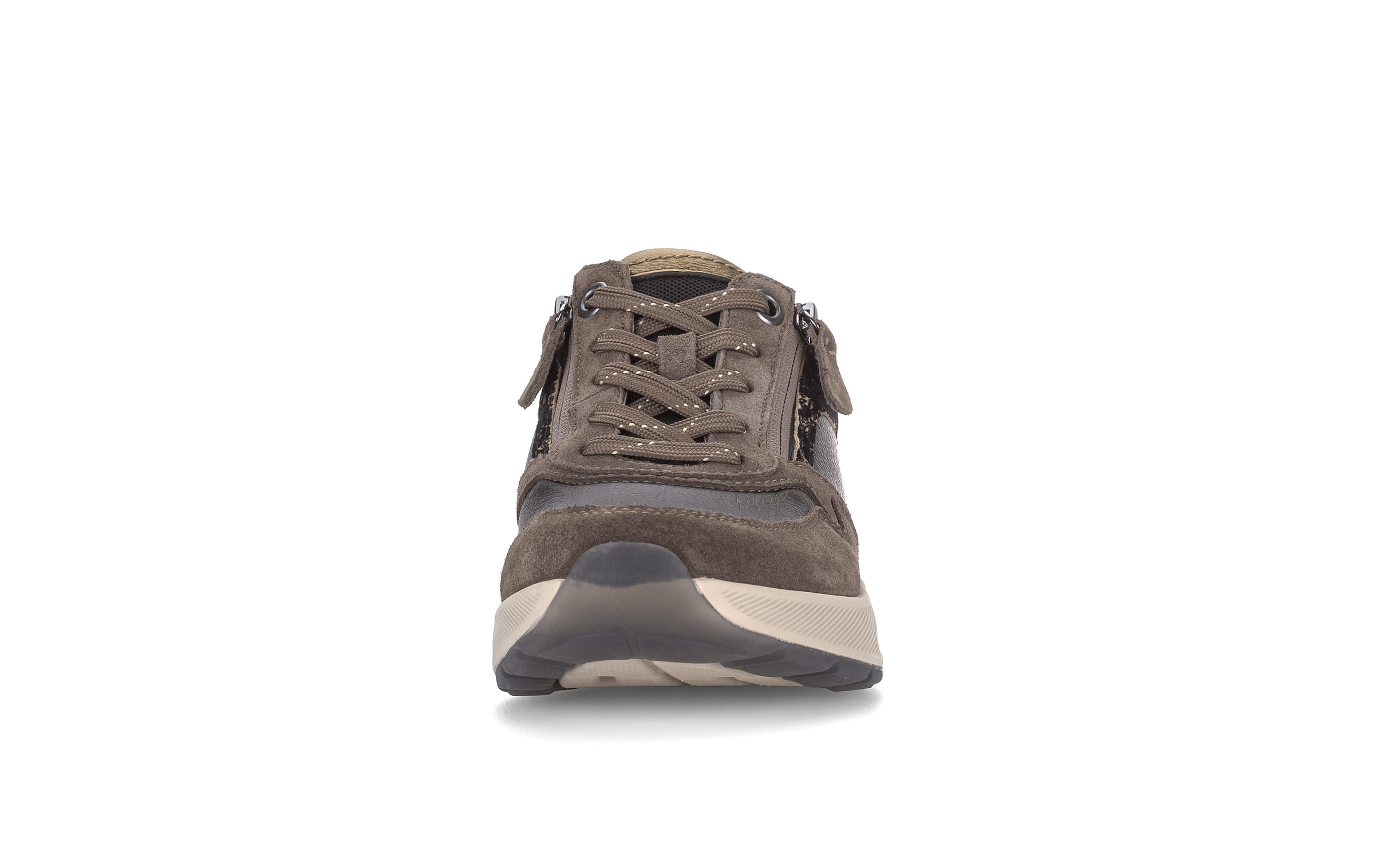 rollingsoft Keilsneaker  Freizeitschuh, Halbschuh, Schnürer mit modischen Kontrastbesätzen