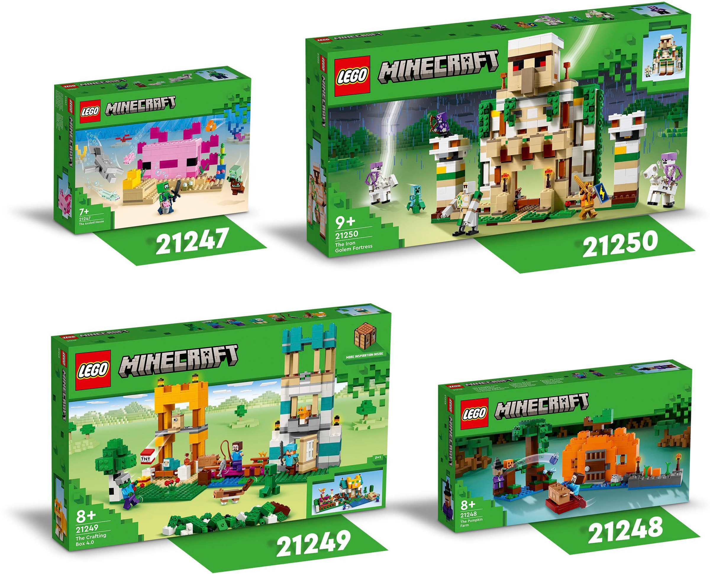 LEGO® Konstruktionsspielsteine »Das Axolotl-Haus (21247), LEGO® Minecraft«, (242 St.), Made in Europe
