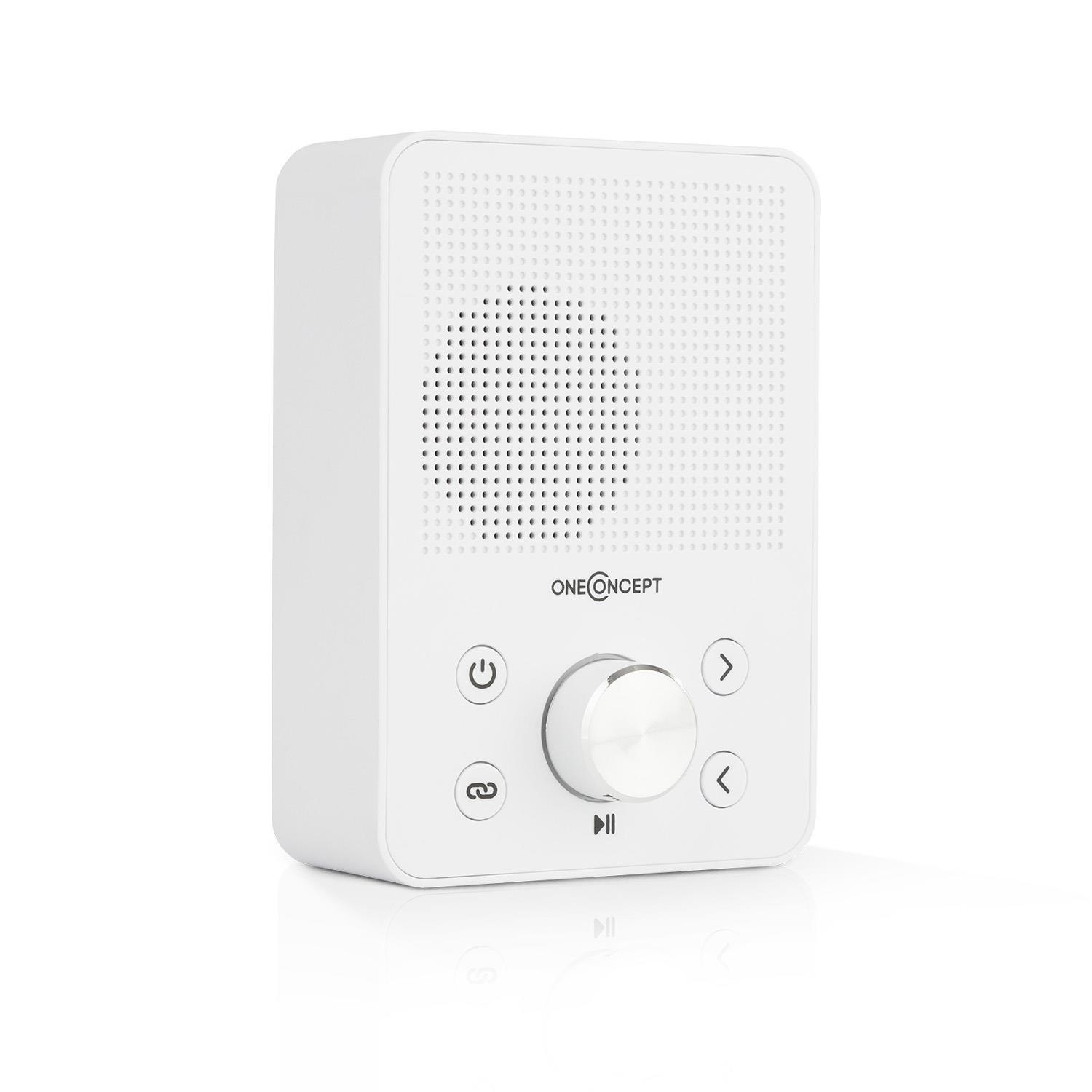 ONECONCEPT Plug+Play FM Steckdosen-Radio, UKW-Tuner, USB, BT