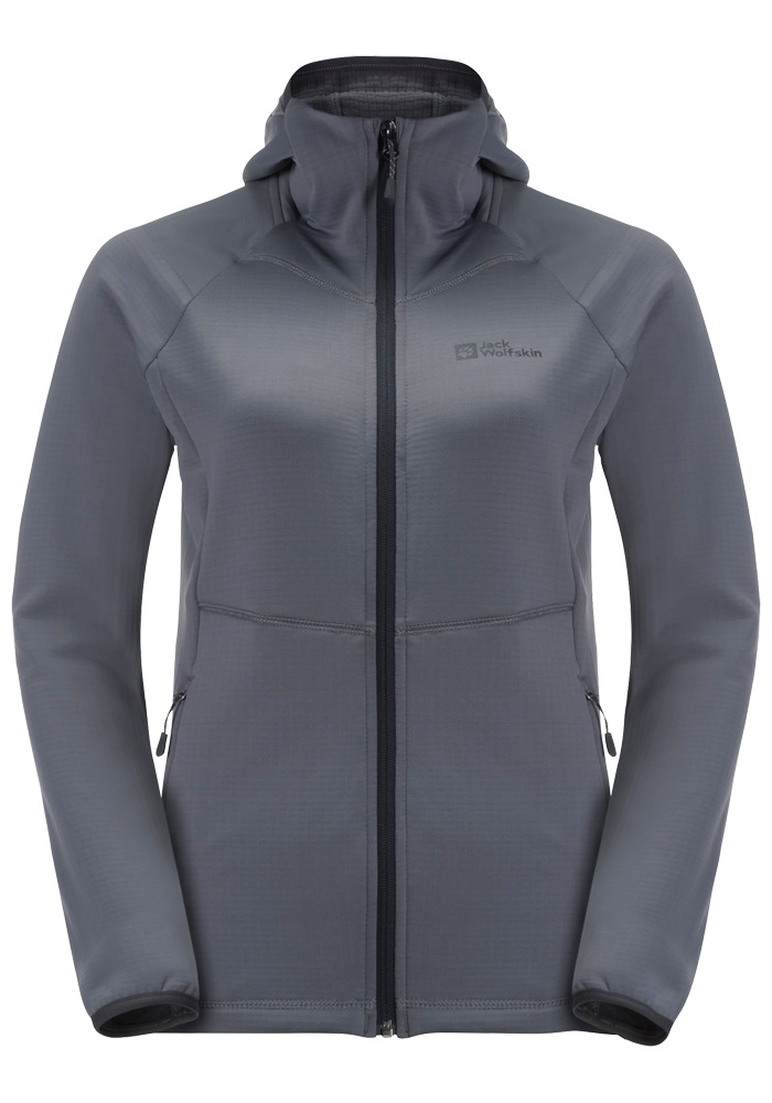 Jack Wolfskin Kapuzenfleecejacke »KOLBENBERG HOODED FZ W«, mit Kapuze