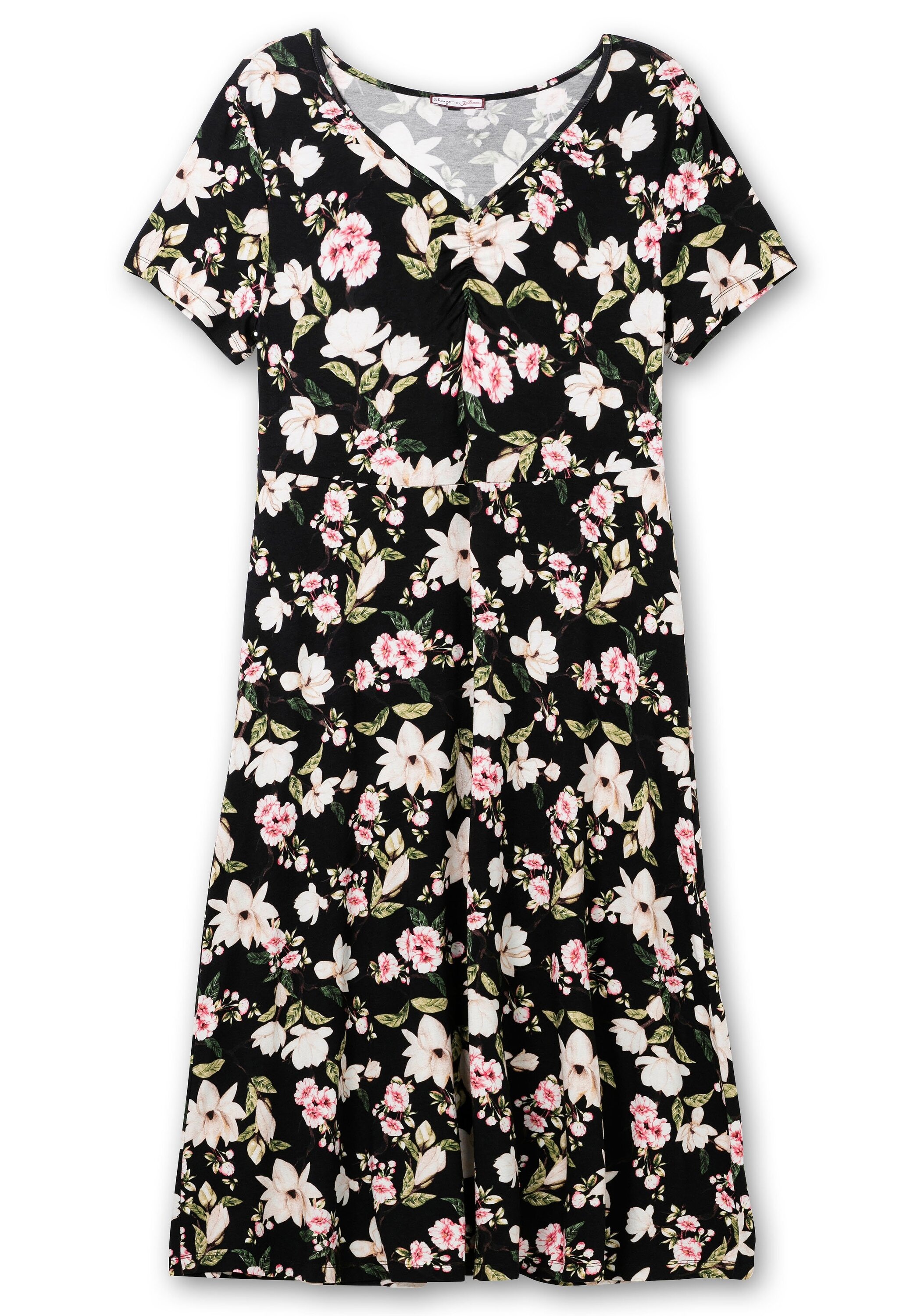 Sheego Jerseykleid »Jerseykleid in Midilänge, mit Blumendruck«