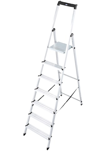 KRAUSE Stehleiter »Solidy«, Aluminium, 1x7 Stufen, Arbeitshöhe ca. 348 cm kaufen