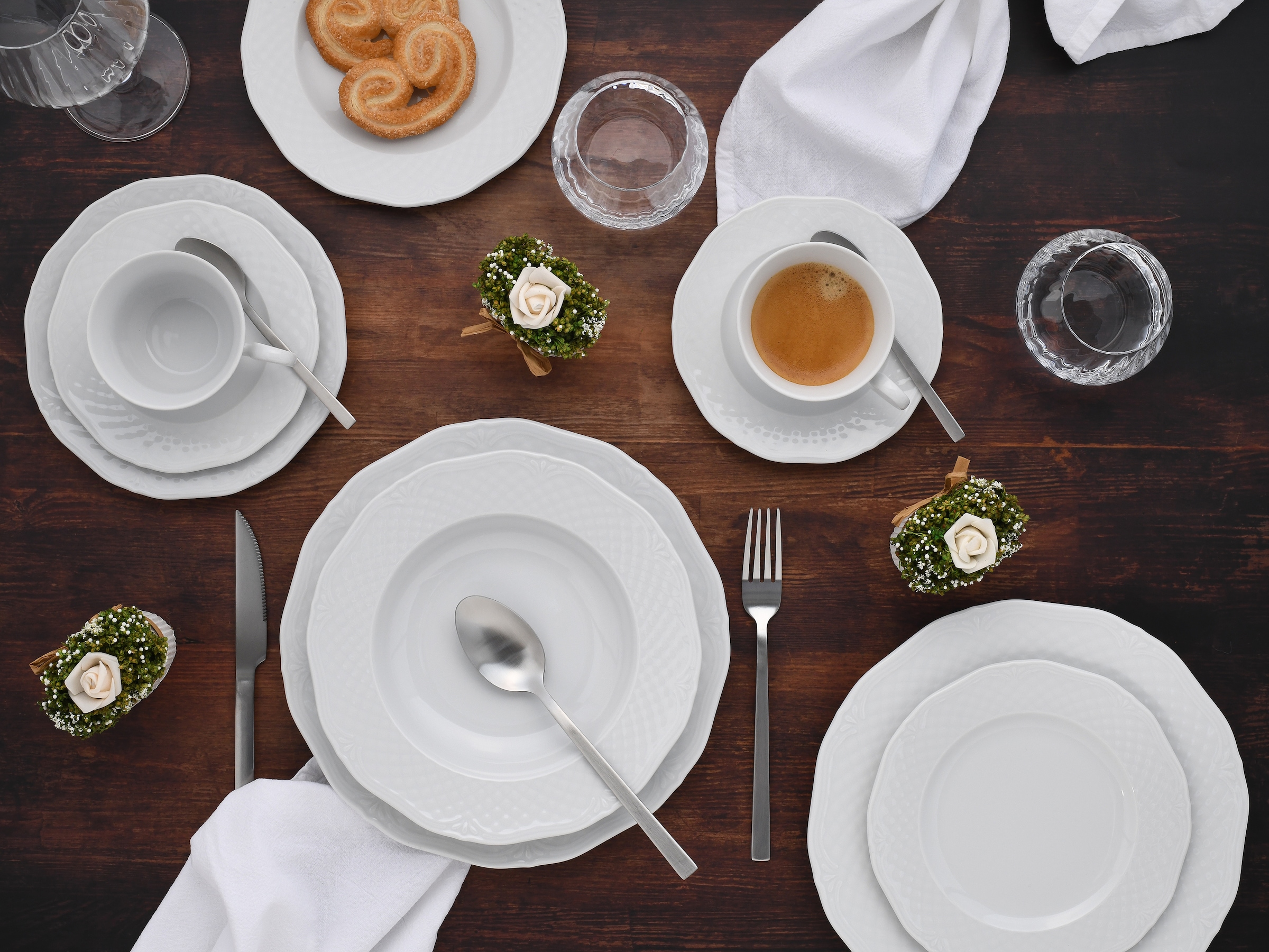 CreaTable Kombiservice »Arianne Weiss, Service 30-tlg.« Klassisch, Zeitlos