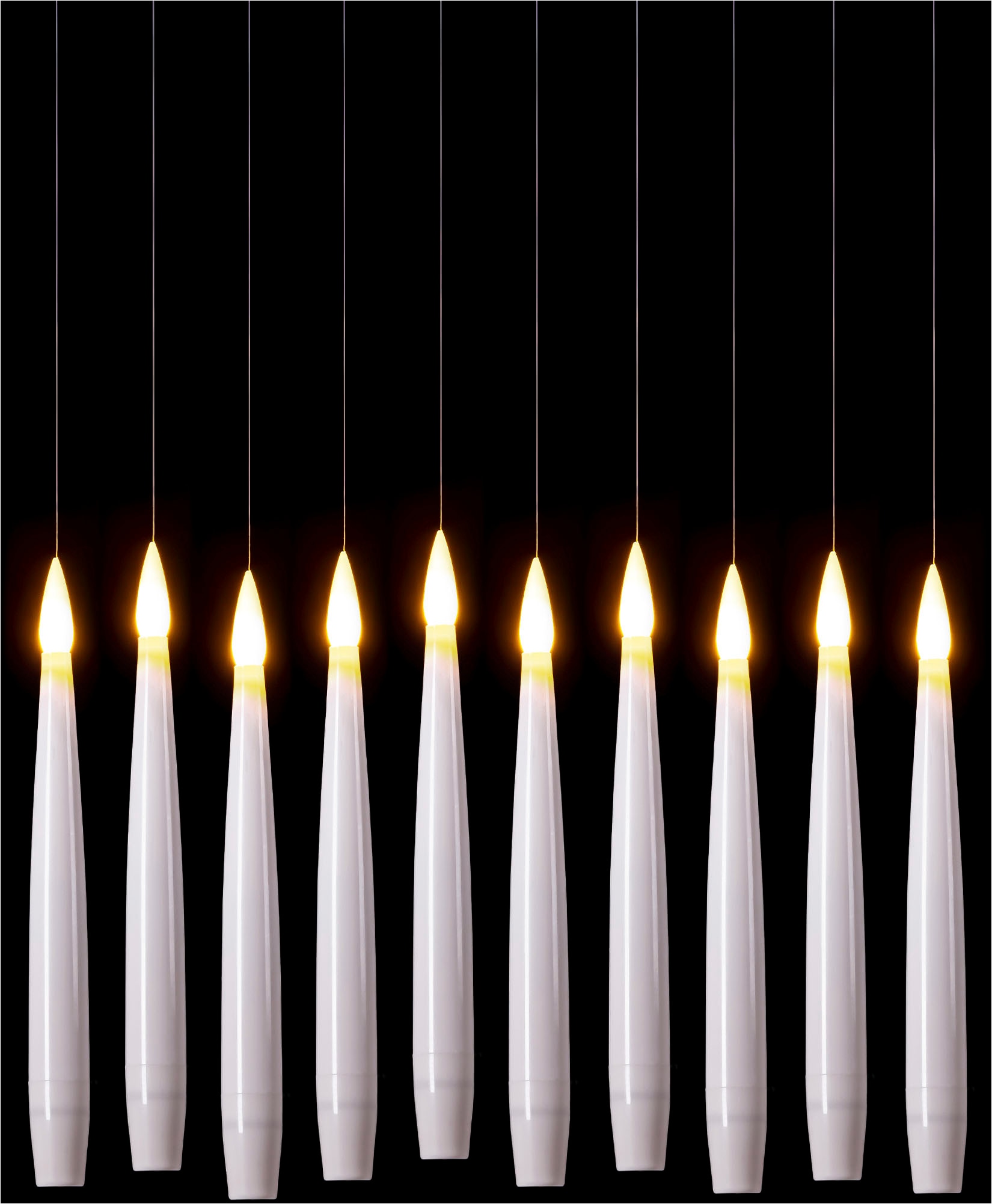 my home LED Dekolicht »10 Schwebende LED Tafelkerze mit Zauberstab Noaro« LED-Modul 11 Stk. Warmweiß mit Zauberstab als Fernbedienung