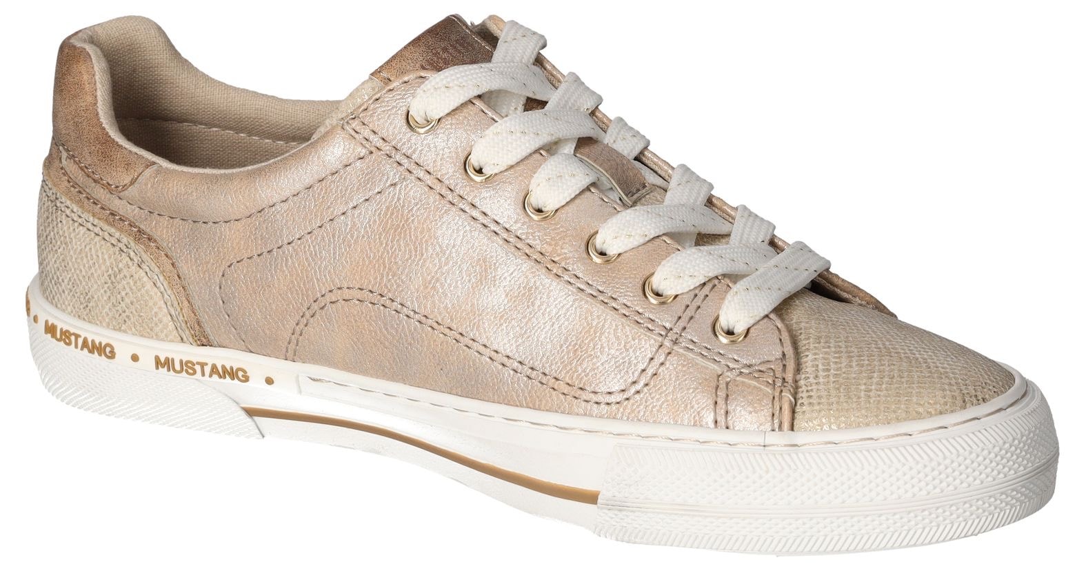 Mustang Shoes Sneaker, Retro Sneaker, Schnürschuh mit zusätzlichem Reißverschluss