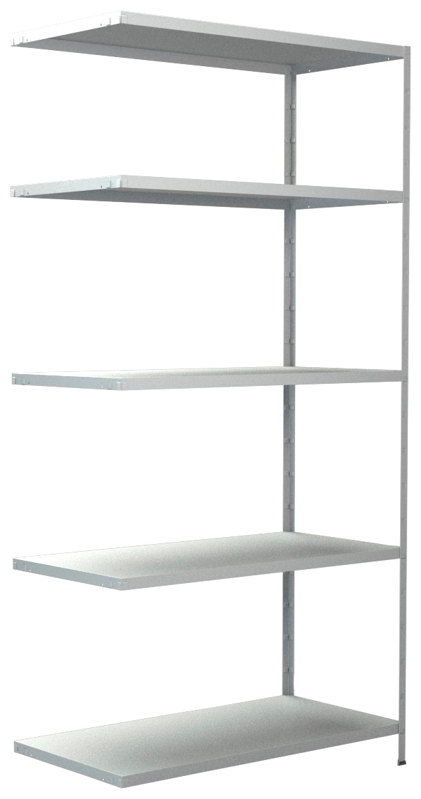 SCHULTE Regalwelt Anbauregal »Steck-Anbauregal«, Metall weiß, 2000x1000x500 mm, 5 Böden