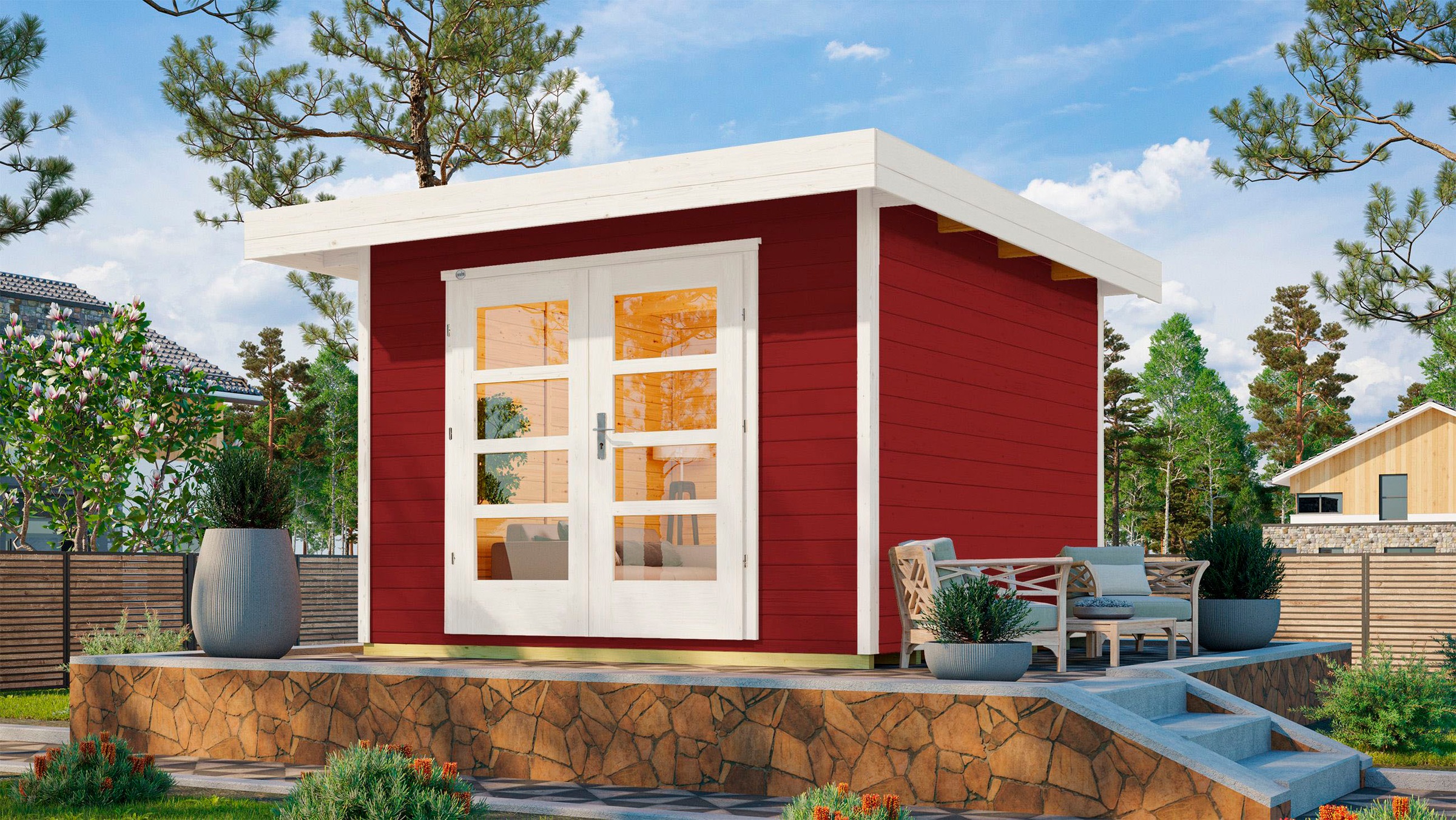 weka Gartenhaus »126 Gr.2, schwedenrot, 28 mm«