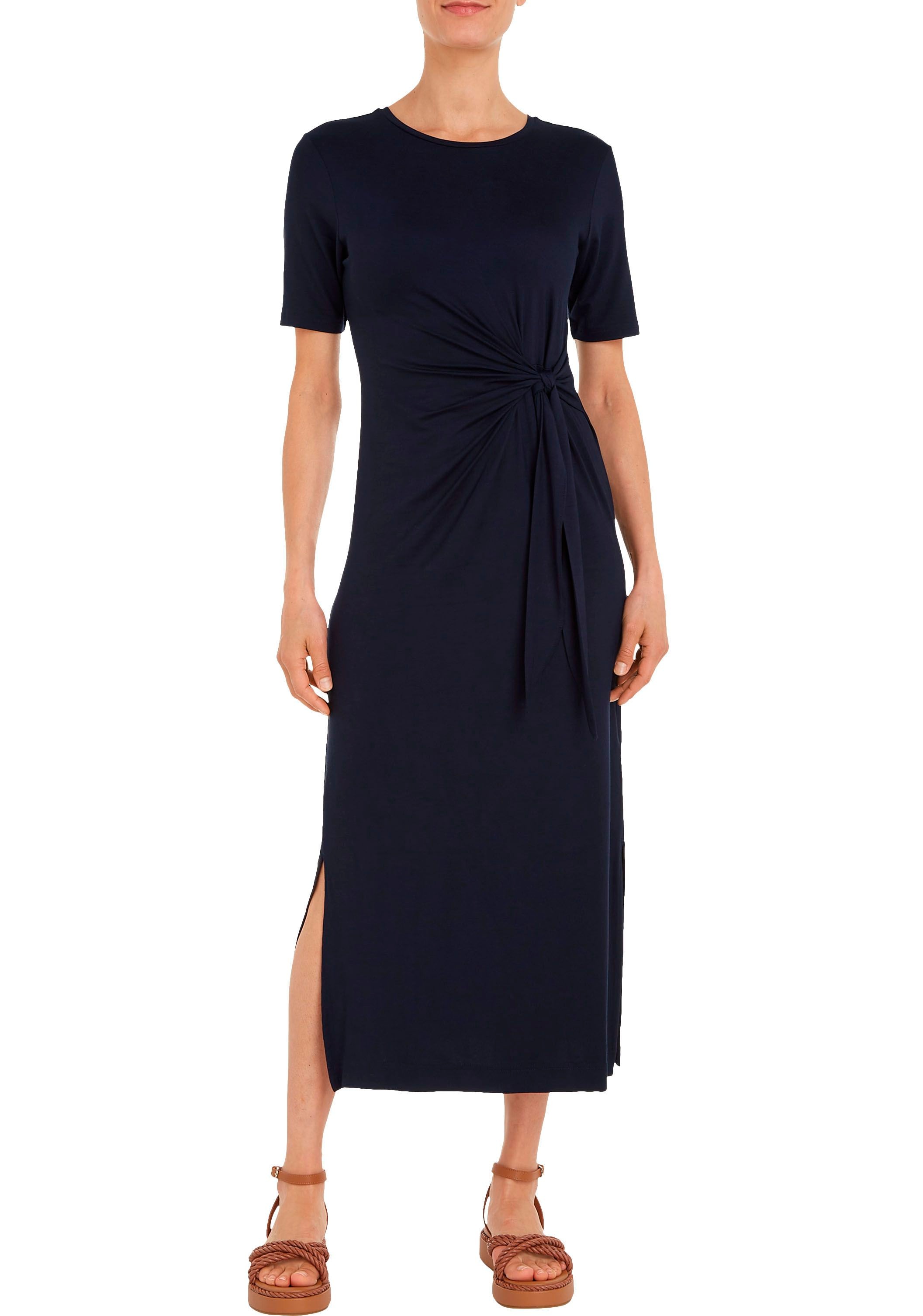 Tommy Hilfiger Curve Midikleid »CRV VIS/EA C-NK KNOT MIDI DRS SS«, mit Knotendetail an... kaufen